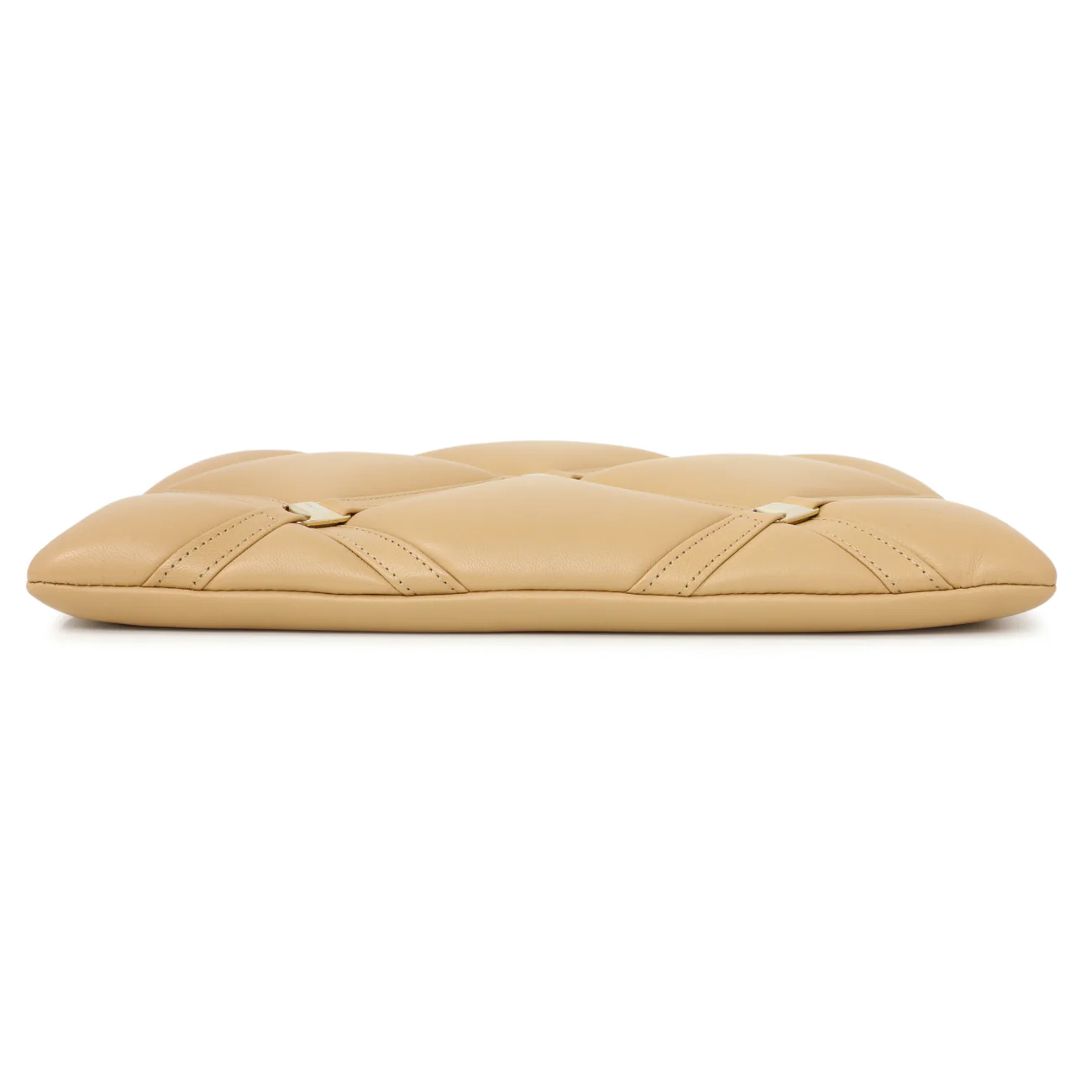 Salvatore Ferragamo Almond Lambskin Clutch - Image 3
