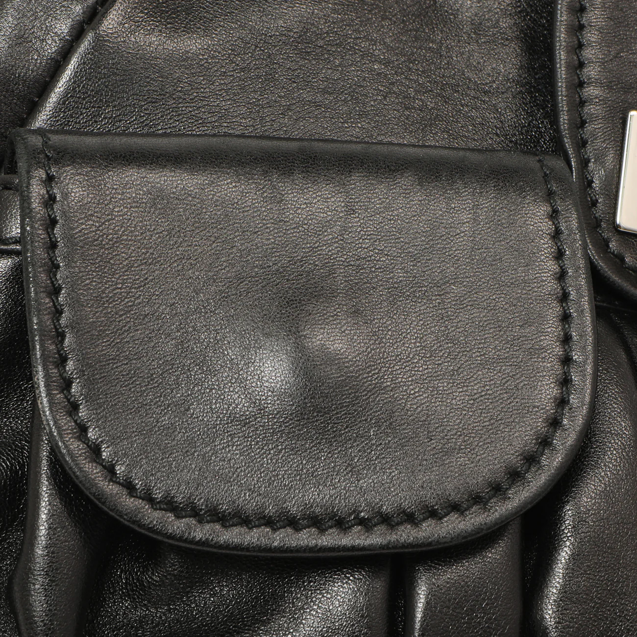 Salvatore Ferragamo Black Calfskin Gancini Bag - Image 12
