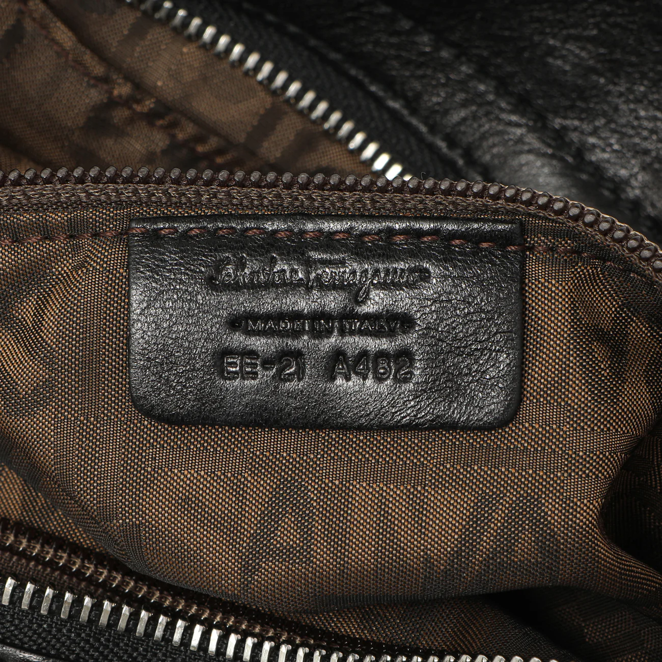 Salvatore Ferragamo Black Calfskin Gancini Bag - Image 6