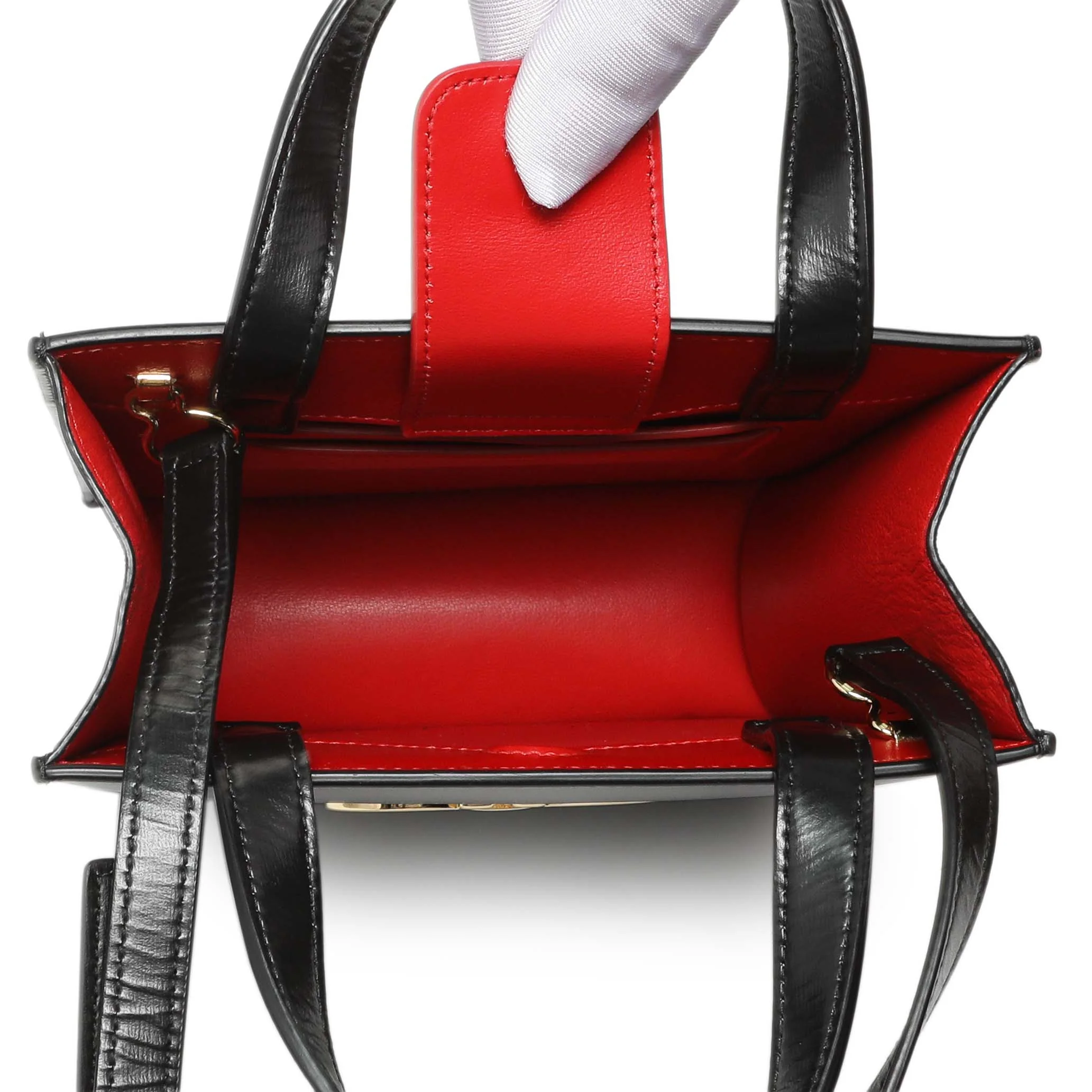 Salvatore Ferragamo Black Calfskin Mini Tote - Image 5