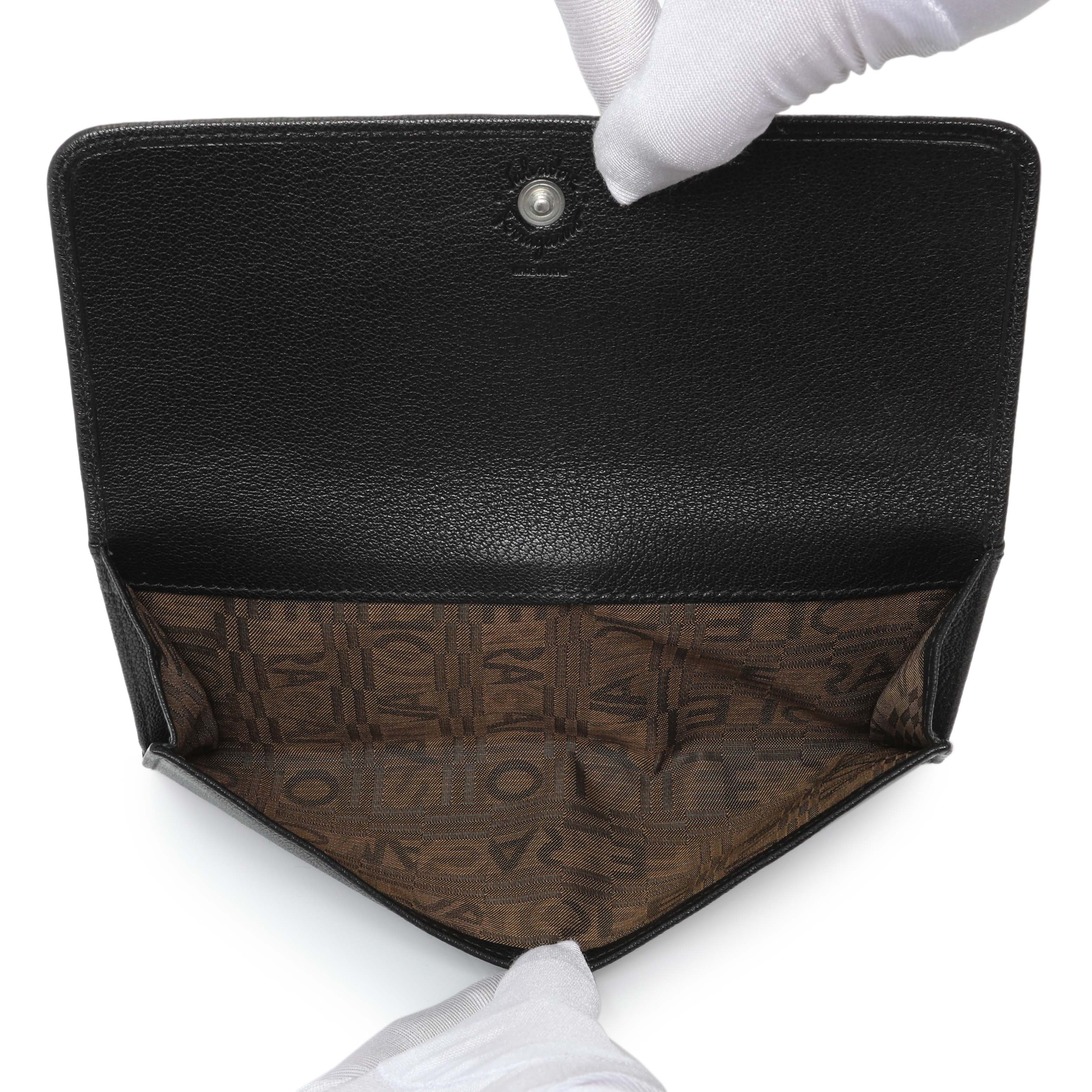 Salvatore Ferragamo Black Calfskin Vara Bow Wallet - Image 4