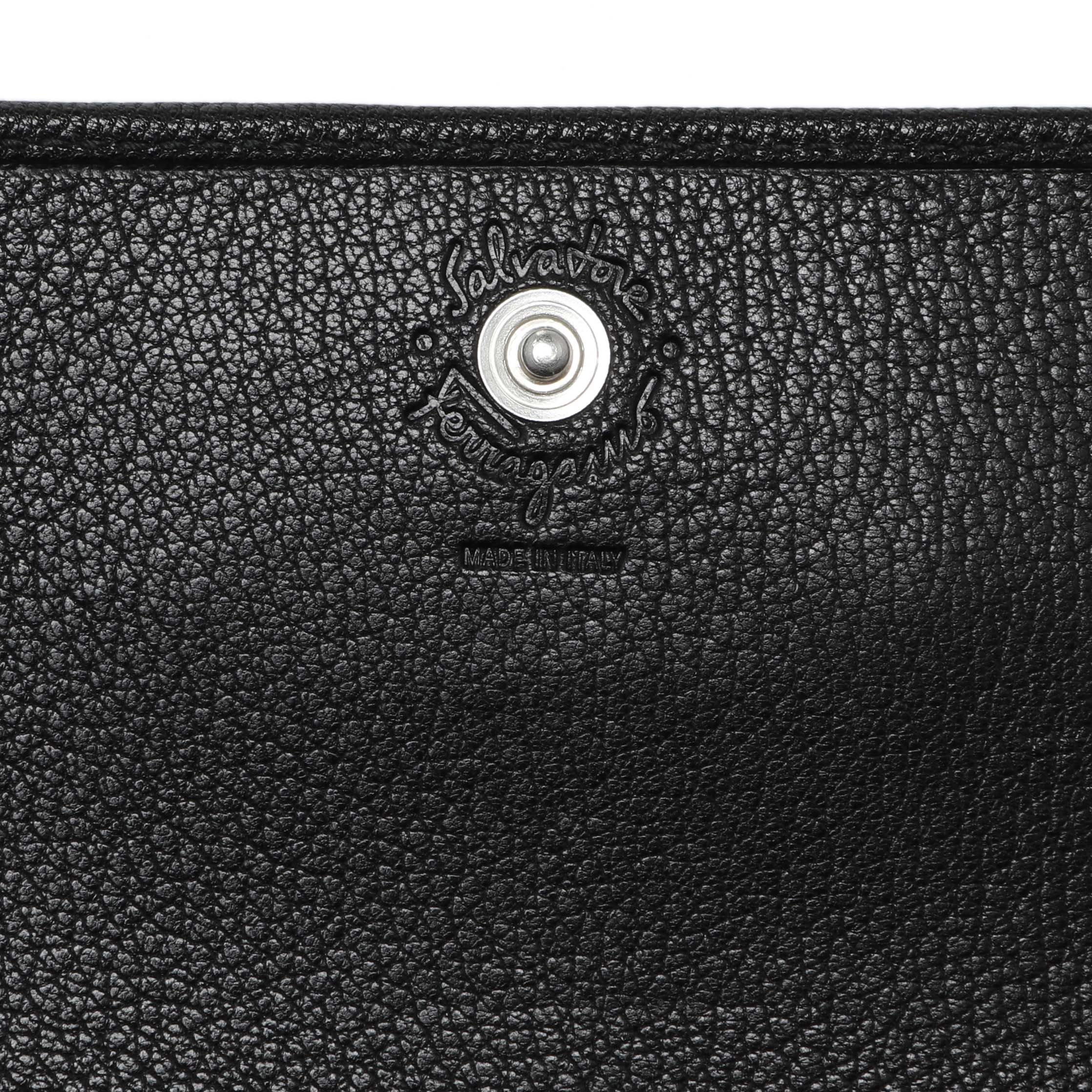 Salvatore Ferragamo Black Calfskin Vara Bow Wallet - Image 6