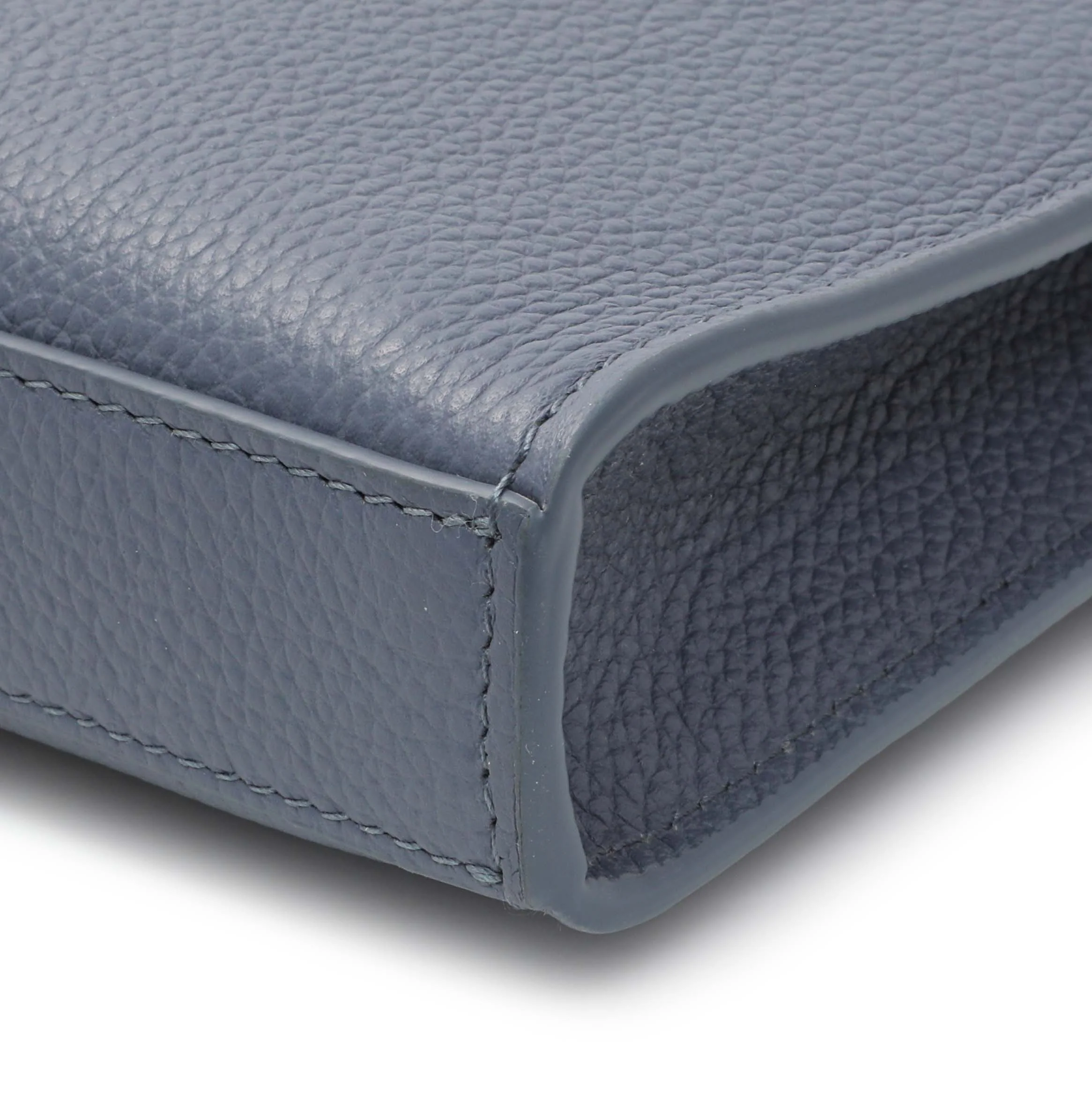 Salvatore Ferragamo Blue Twin Pouch with Gancini Buckles - Image 7