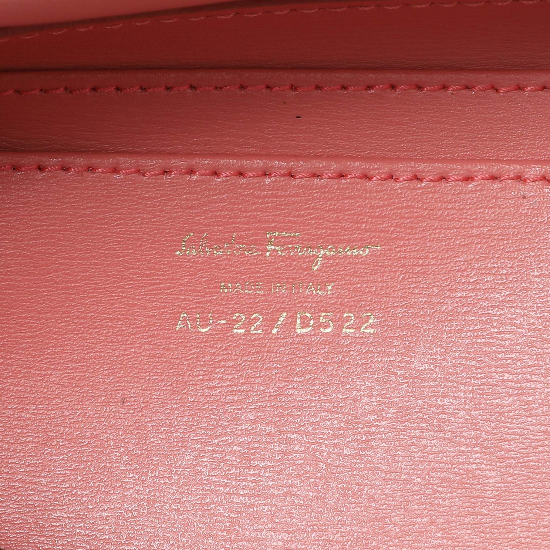 Salvatore Ferragamo Brown Calfskin Gancini Crossbody - Image 6
