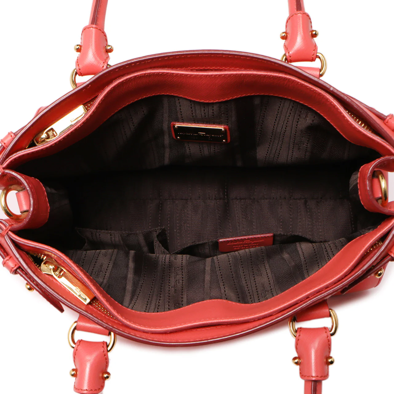 Salvatore Ferragamo Coral Saffiano Beky Tote - Image 4