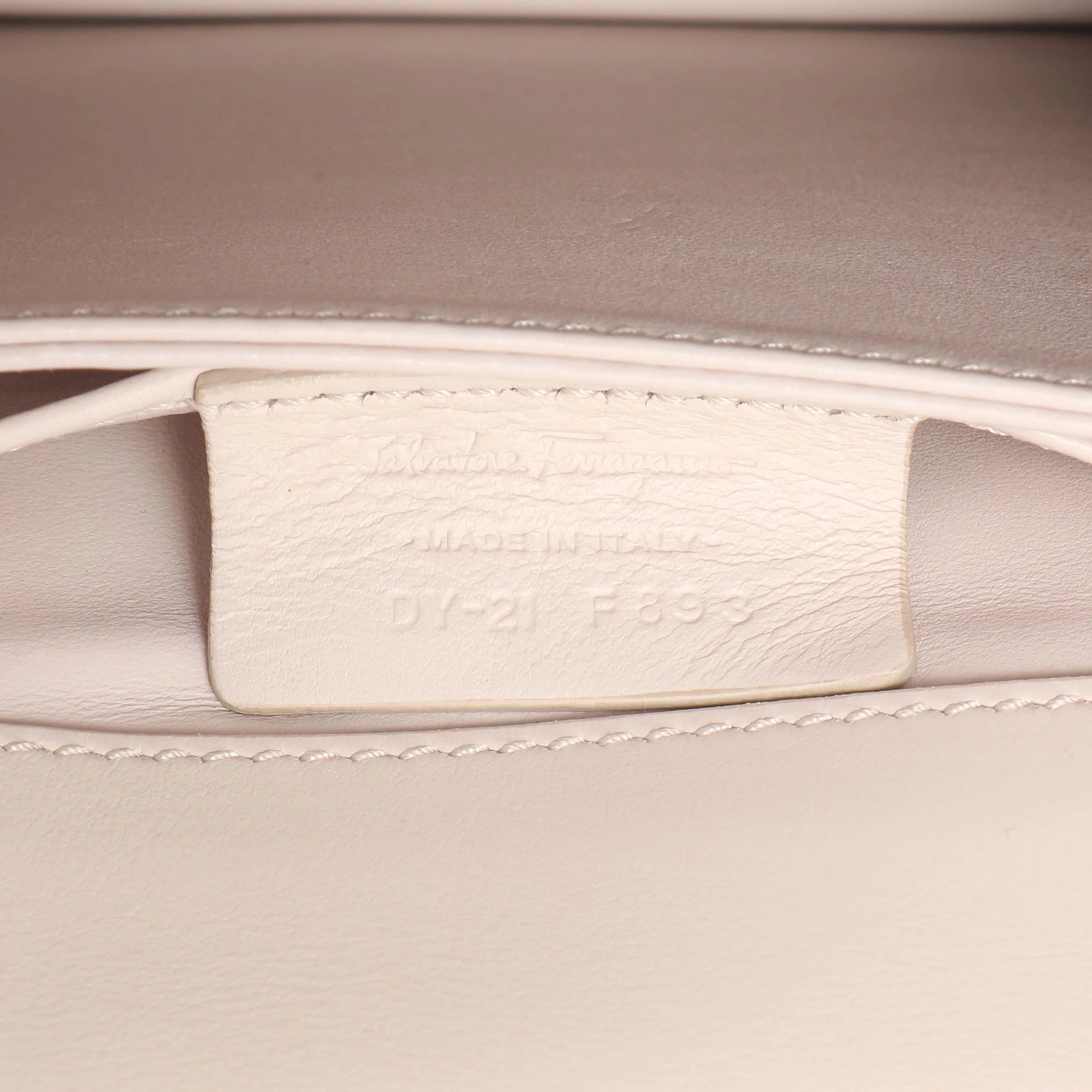 Salvatore Ferragamo Nude Calfskin Thalia Crossbody Bag - Image 11