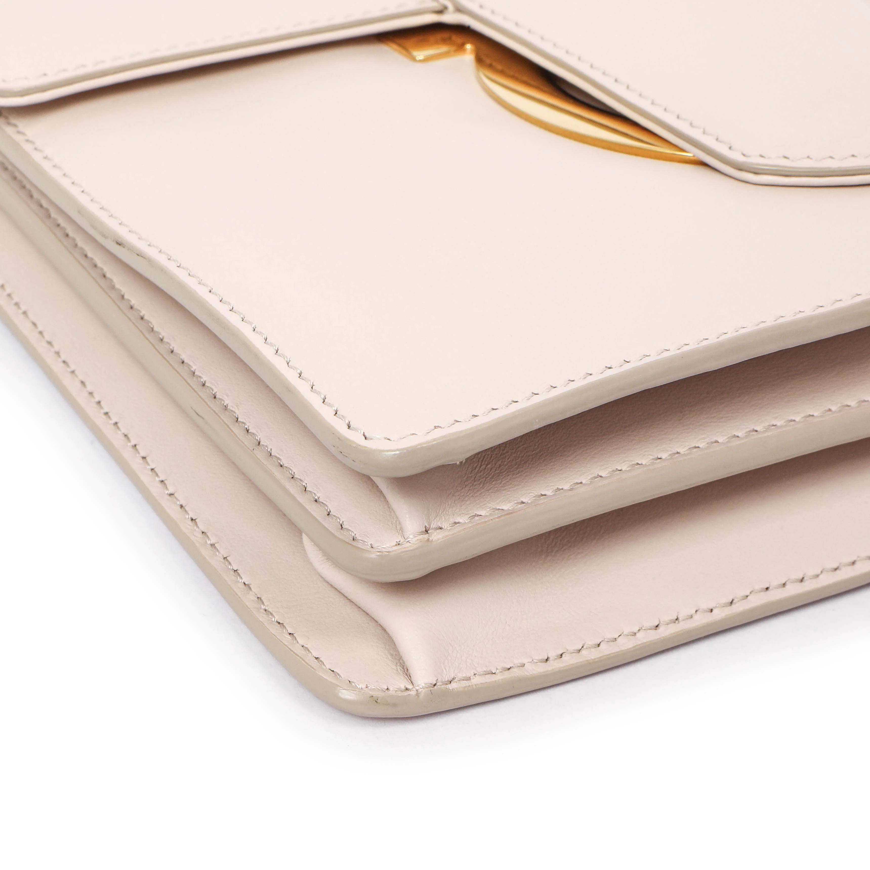 Salvatore Ferragamo Nude Calfskin Thalia Crossbody Bag - Image 5