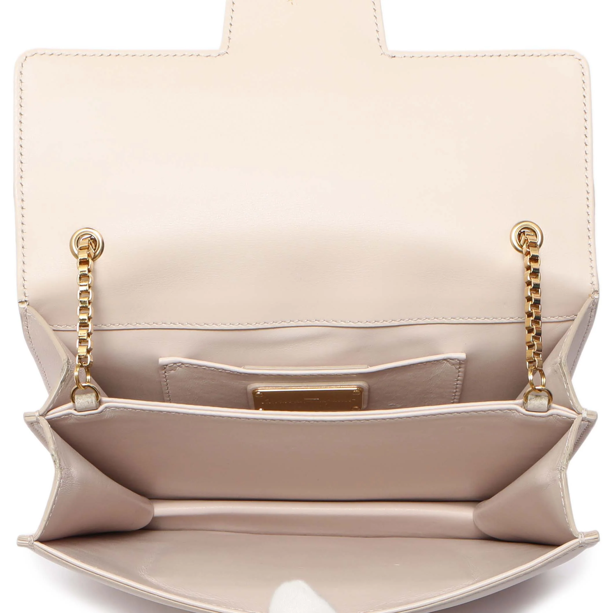 Salvatore Ferragamo Nude Calfskin Thalia Crossbody Bag - Image 9