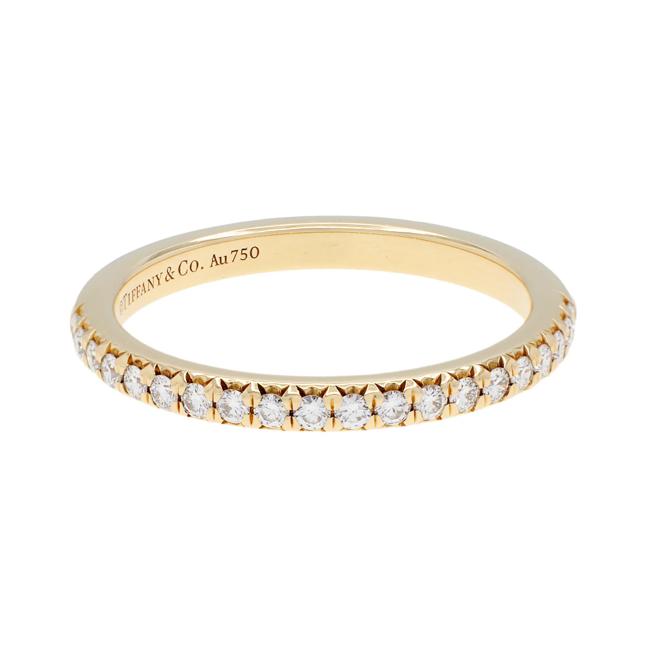 Tiffany 18K Yellow Gold Diamond Soleste Half Eternity Ring