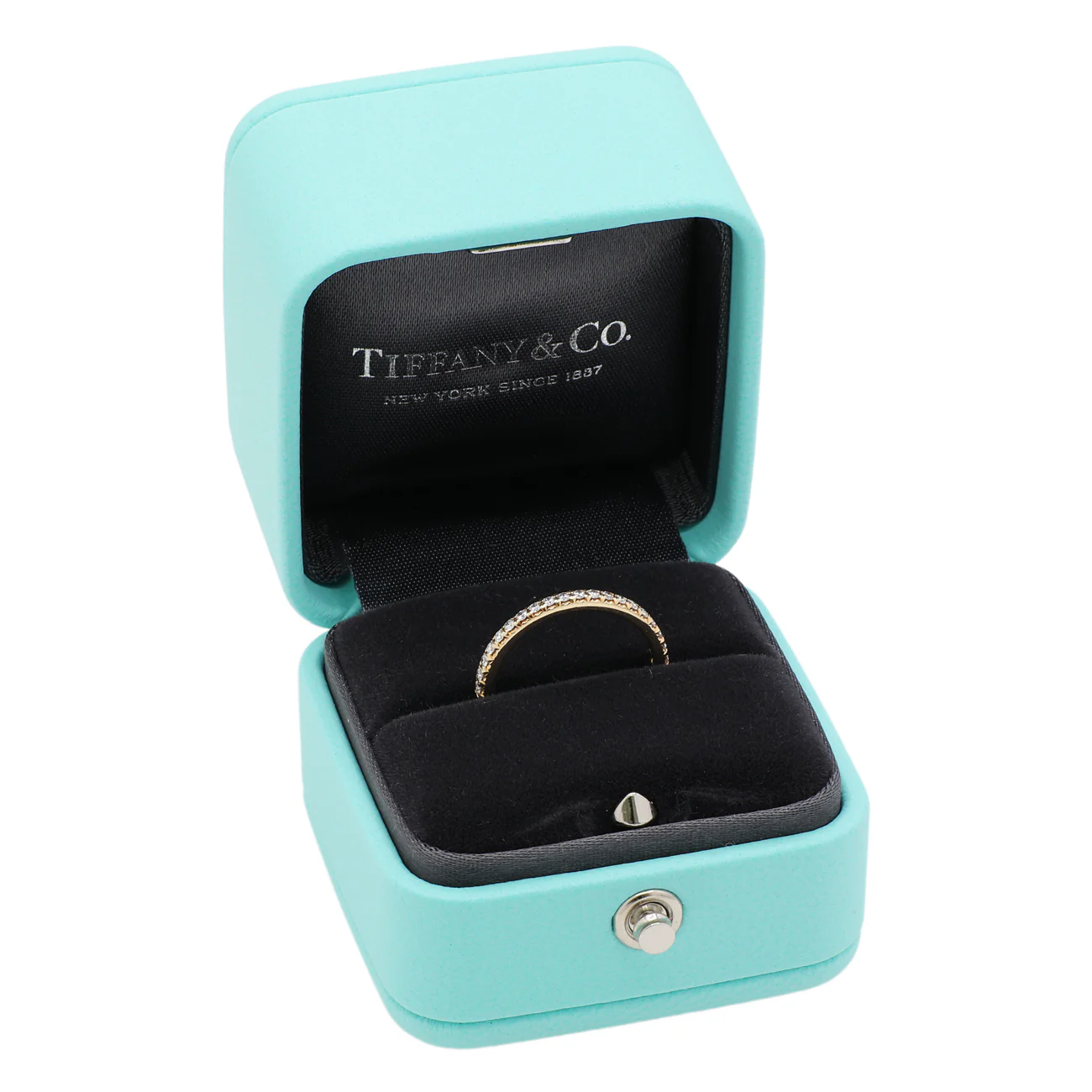 Tiffany 18K Yellow Gold Diamond Soleste Half Eternity Ring - Image 5