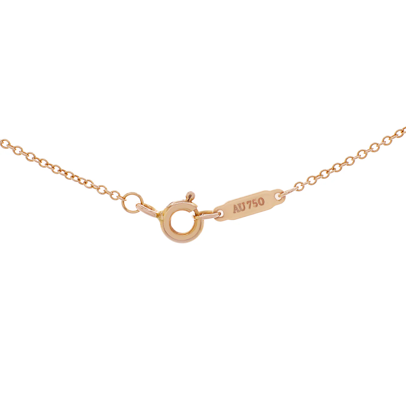 Tiffany & Co. 18K Rose Gold Diamond Horseshoe Pendant Necklace - Image 4