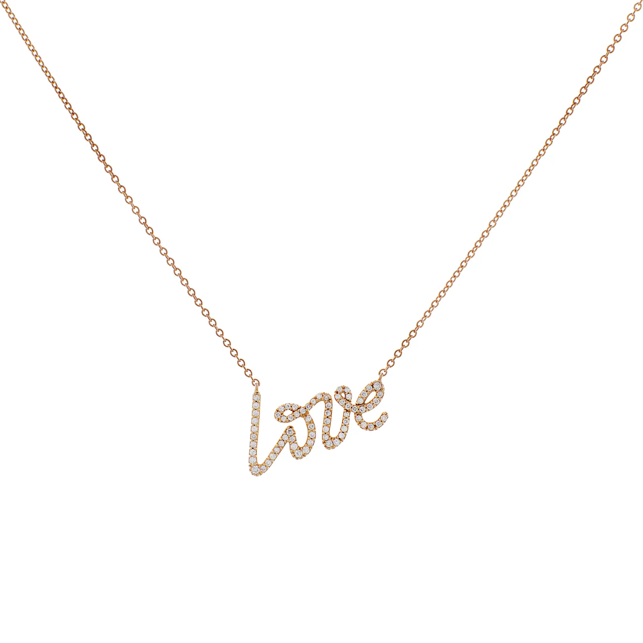 Tiffany & Co. 18K Rose Gold Diamond Paloma's Graffiti Love Pendant