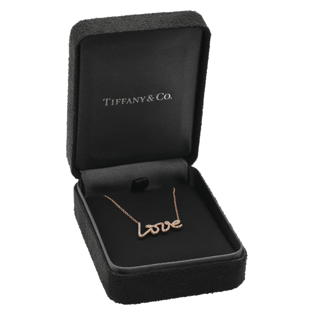 Tiffany & Co. 18K Rose Gold Diamond Paloma's Graffiti Love Pendant - Image 6