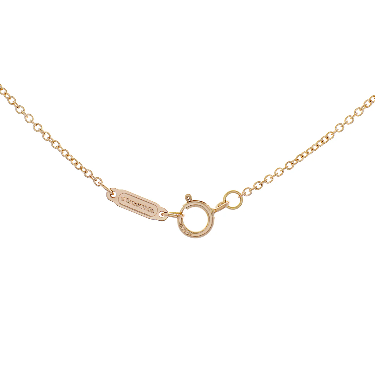 Tiffany & Co. 18K Rose Gold Diamond Small T Smile Pendant - Image 3