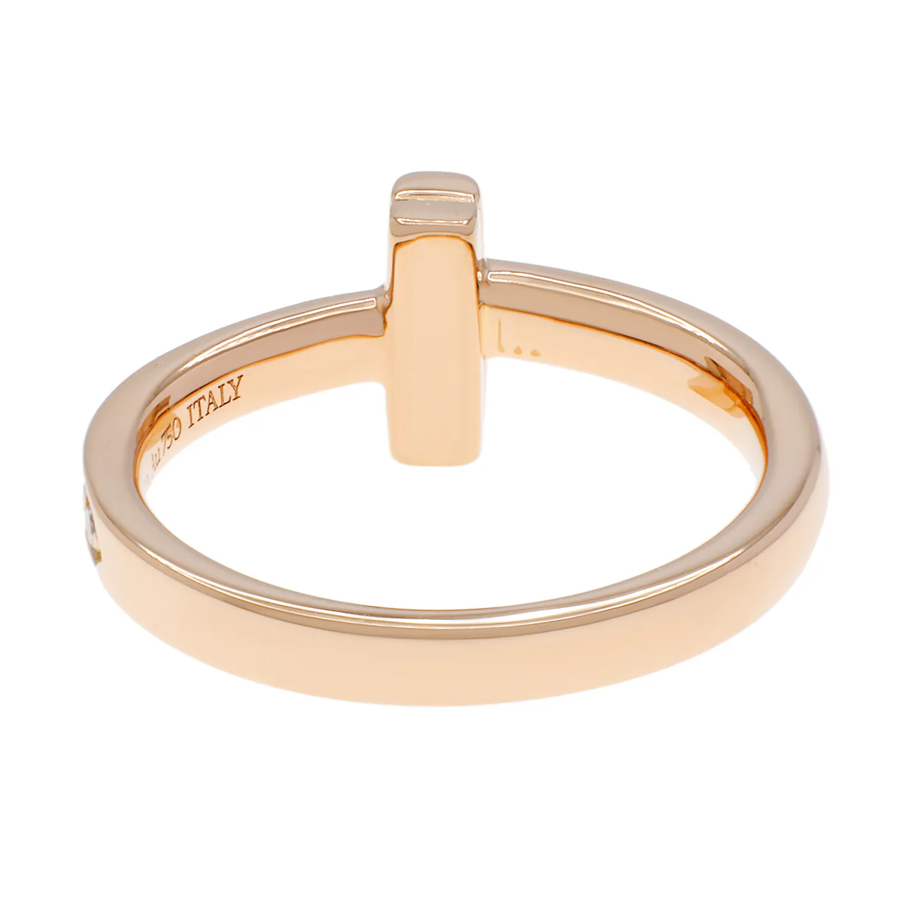 Tiffany & Co. 18K Rose Gold Diamond T1 Ring - Image 3