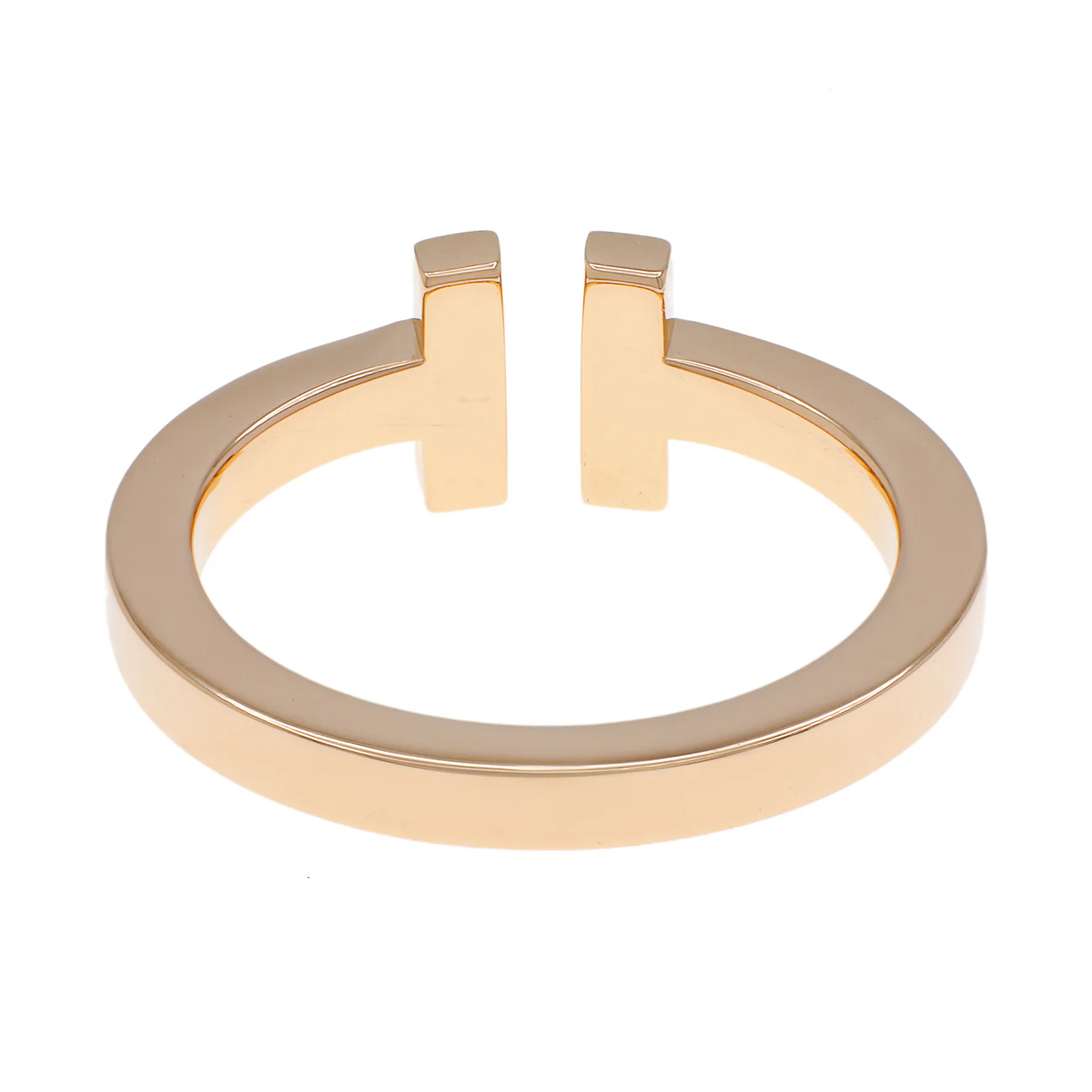 Tiffany & Co. 18K Rose Gold T Square Ring - Image 2