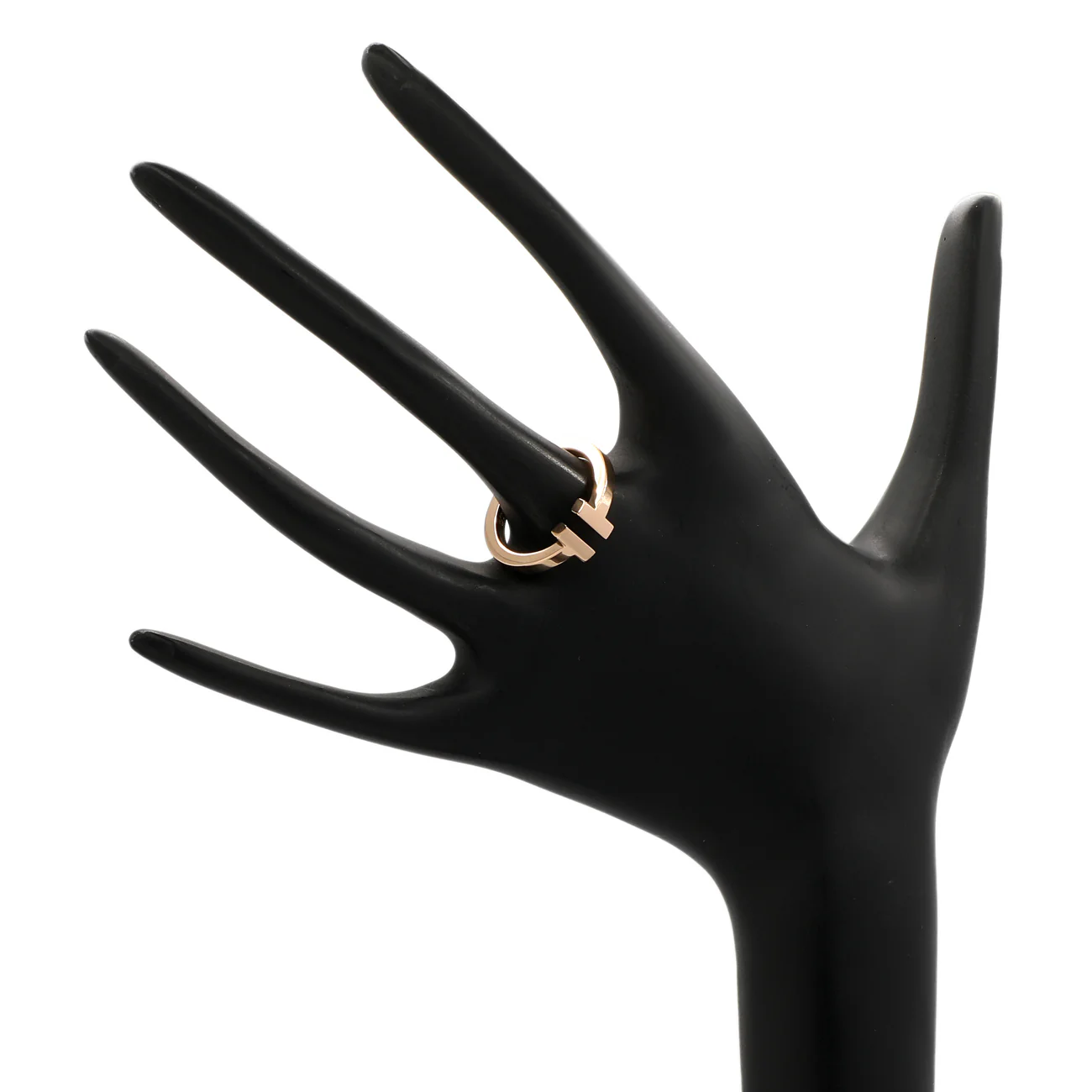 Tiffany & Co. 18K Rose Gold T Square Ring - Image 3