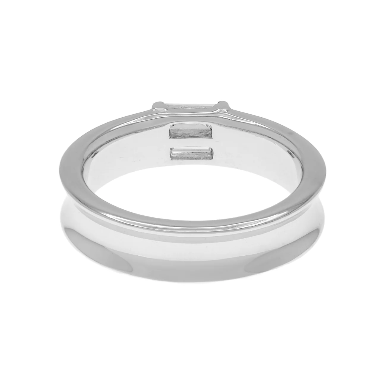 Tiffany & Co 18K White Gold Baguette Diamond Band - Image 2