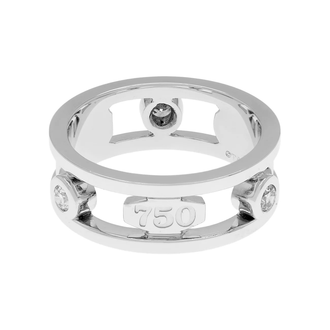 Tiffany & Co. 18K White Gold Diamond 1837 Element Ring - Image 3