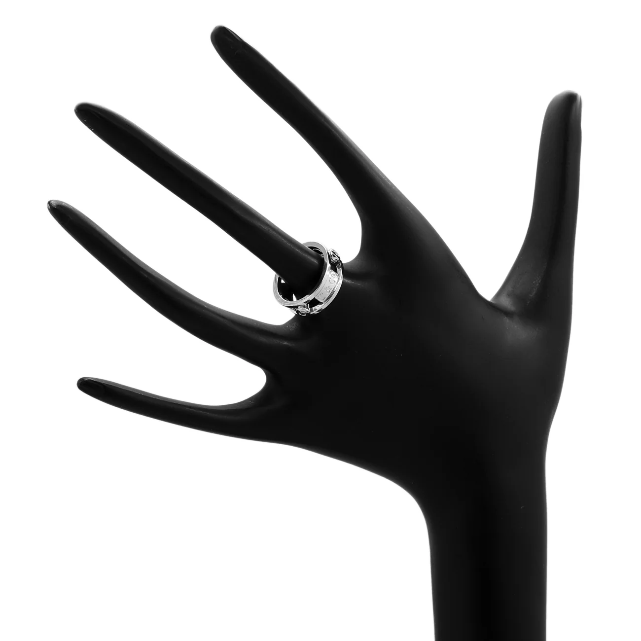 Tiffany & Co. 18K White Gold Diamond 1837 Element Ring - Image 4