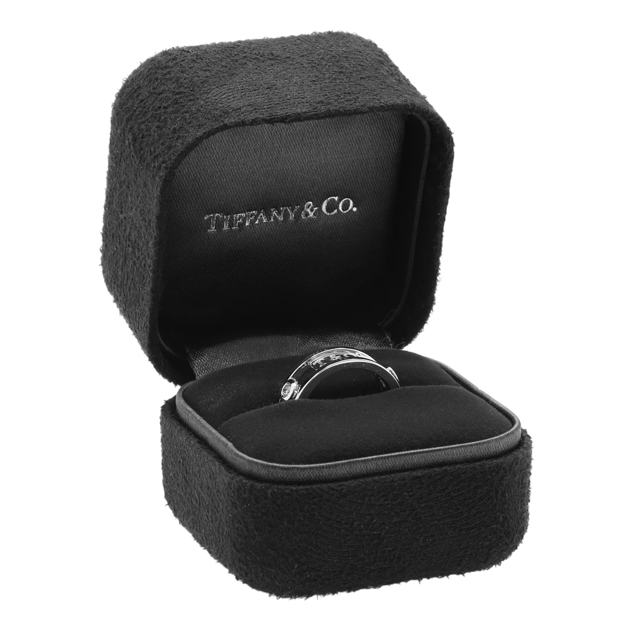 Tiffany & Co. 18K White Gold Diamond 1837 Element Ring - Image 5