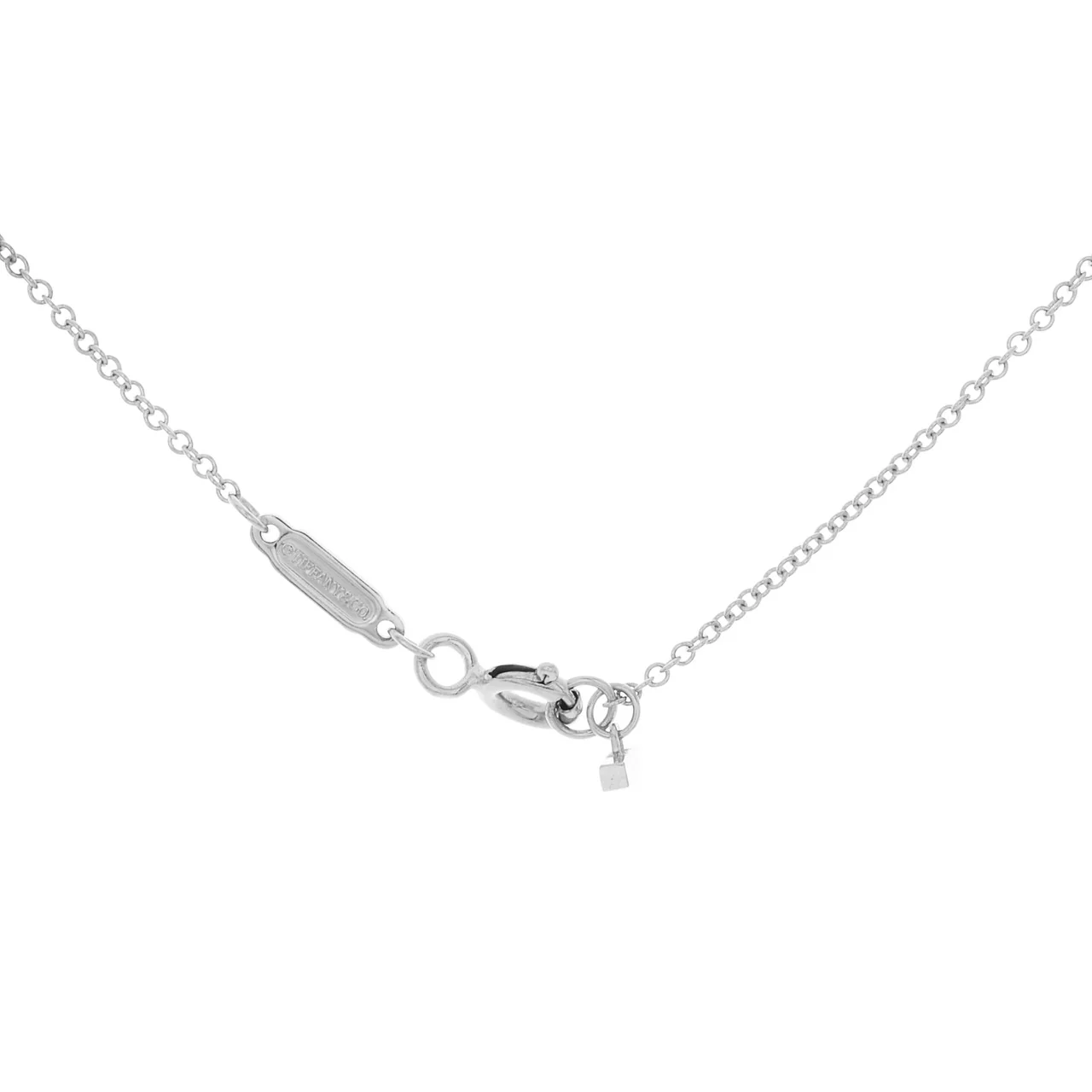 Tiffany & Co. 18K White Gold Diamond Large T Smile Pendant - Image 3