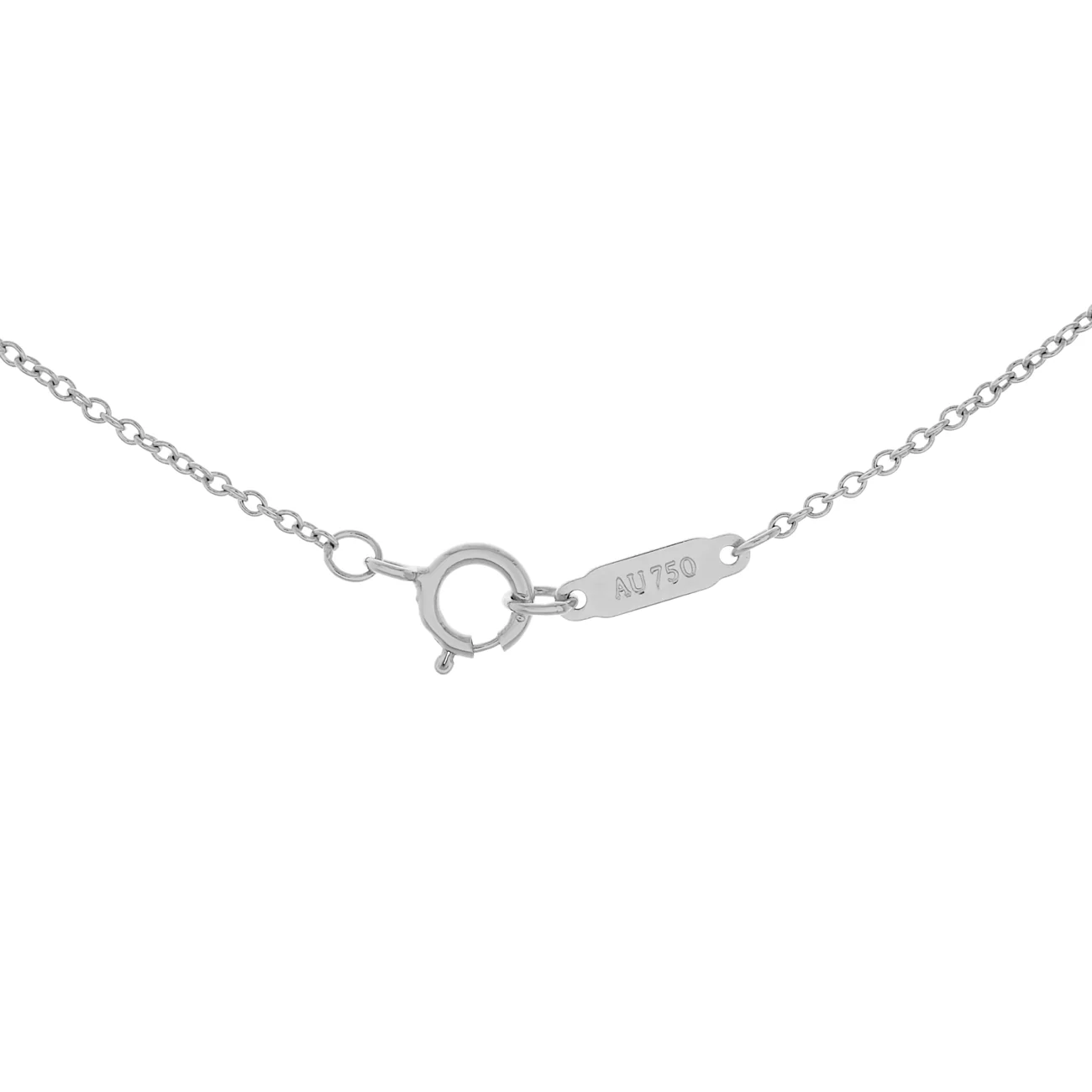Tiffany & Co. 18K White Gold Diamond Mini Heart Key Pendant Necklace - Image 4