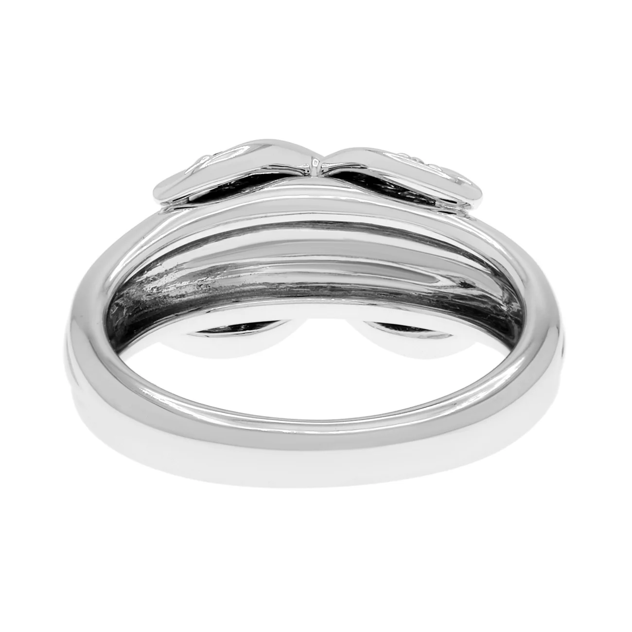 Tiffany & Co. 18K White Gold Diamond Signature X Ring - Image 2