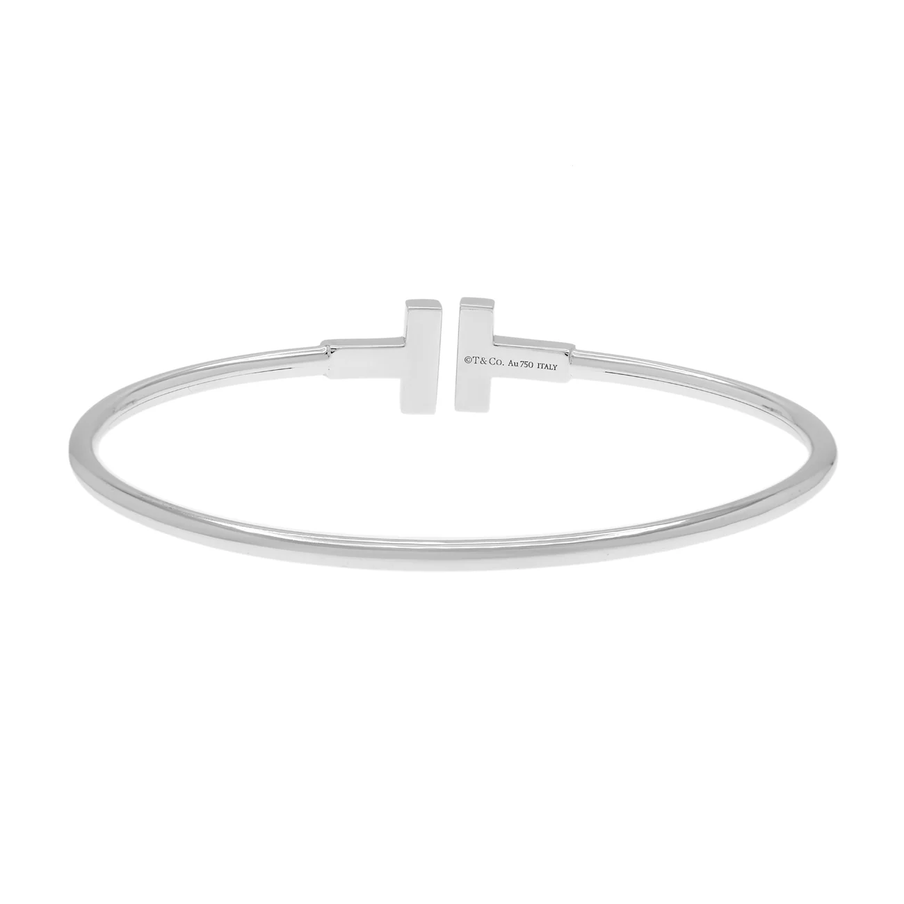 Tiffany & Co. 18K White Gold T Wire Bracelet - Image 2