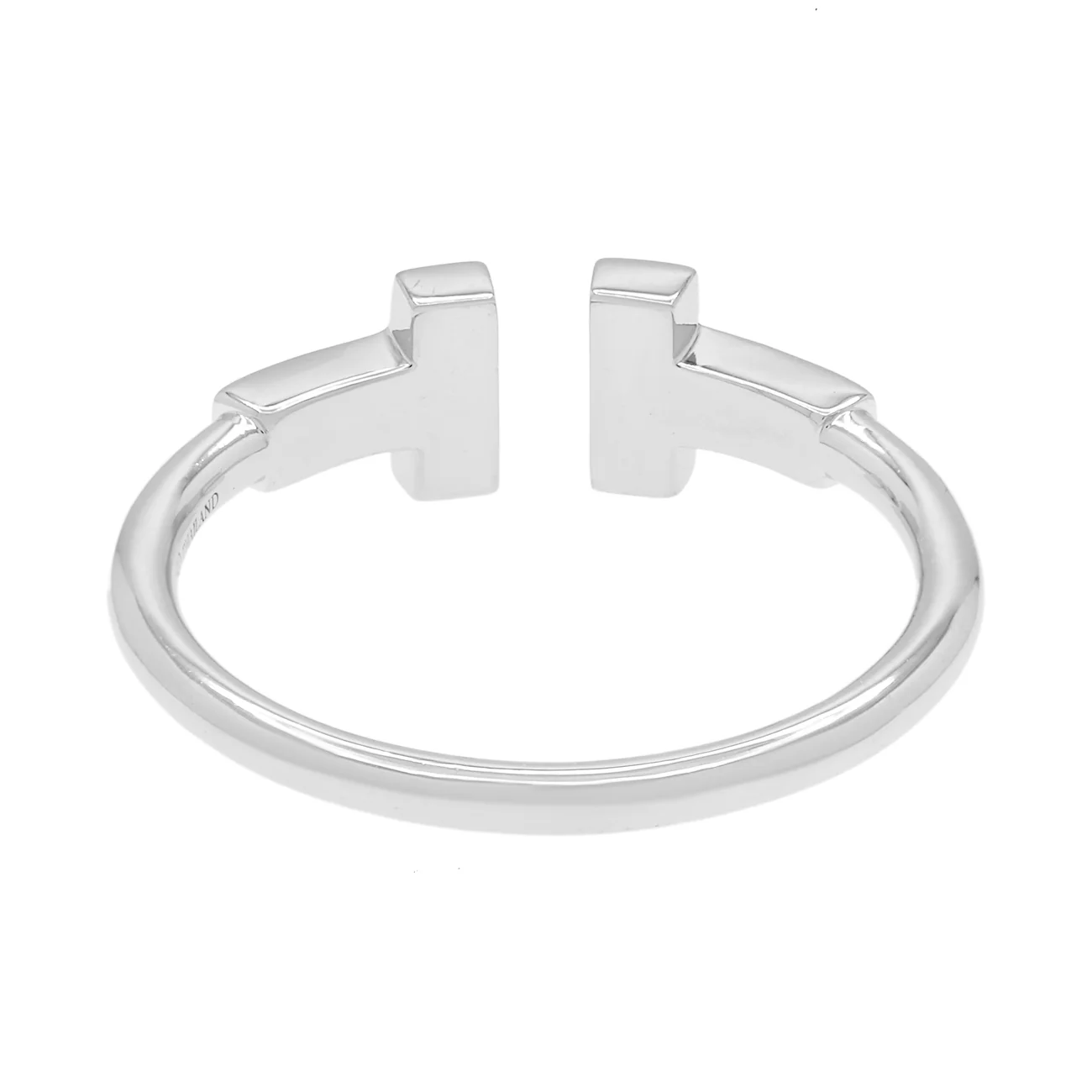 Tiffany & Co. 18K White Gold T Wire Diamond Ring - Image 3