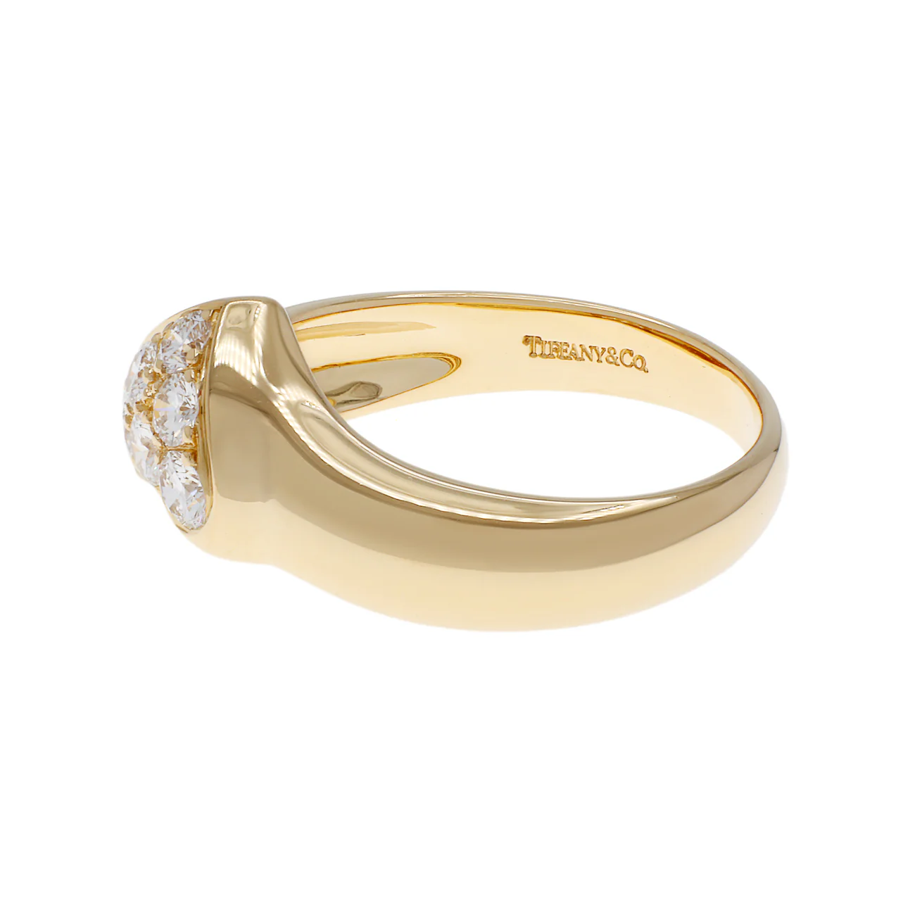 Tiffany & Co. 18K Yellow Gold Diamond Heart Ring - Image 2