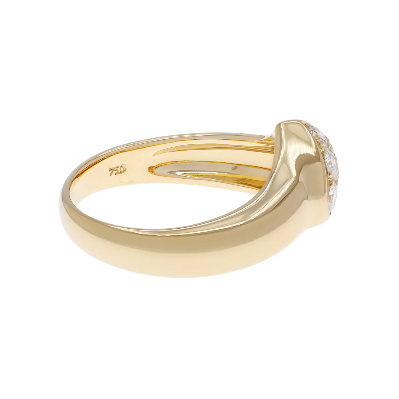Tiffany & Co. 18K Yellow Gold Diamond Heart Ring - Image 3