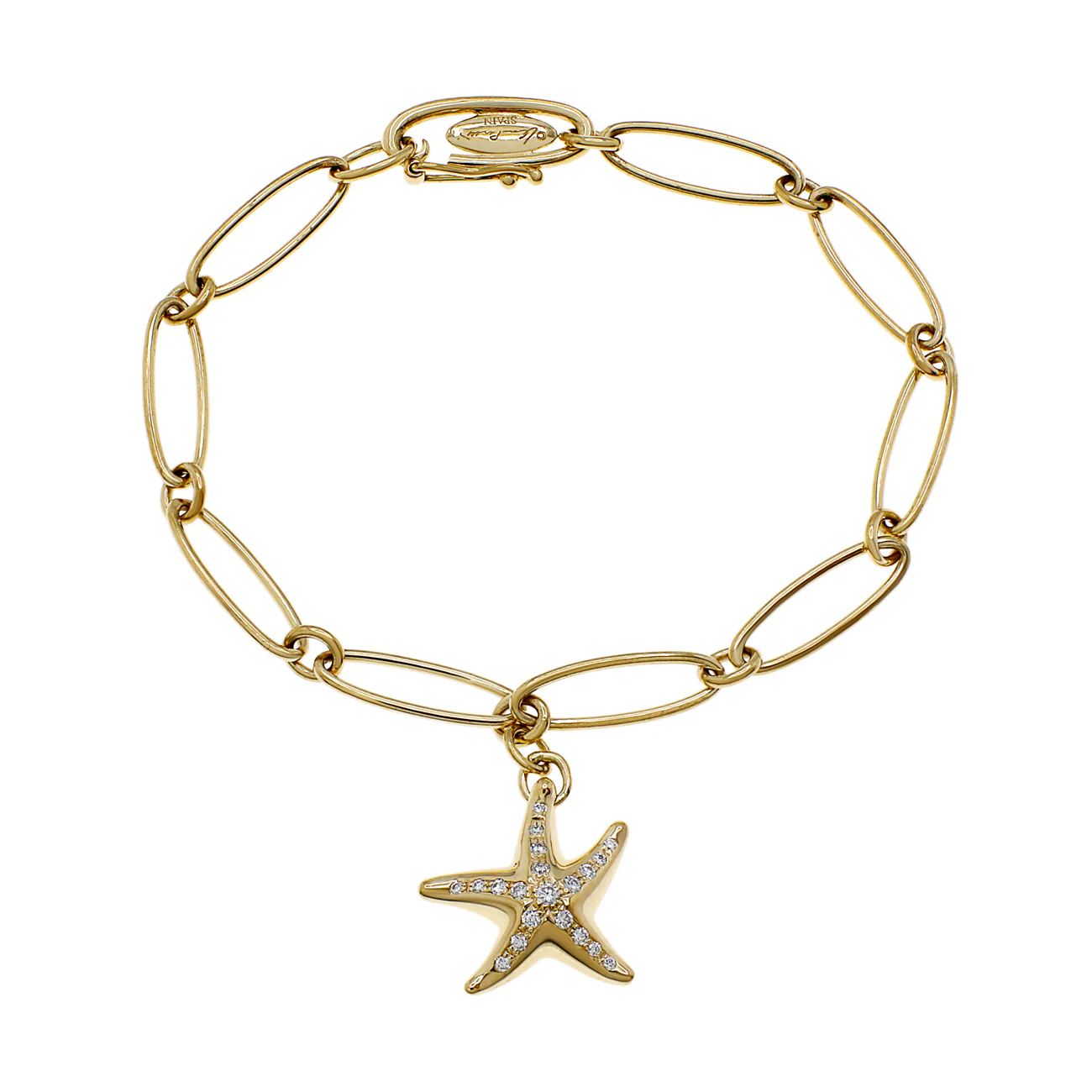Tiffany & Co. 18K Yellow Gold Diamond Starfish Bracelet