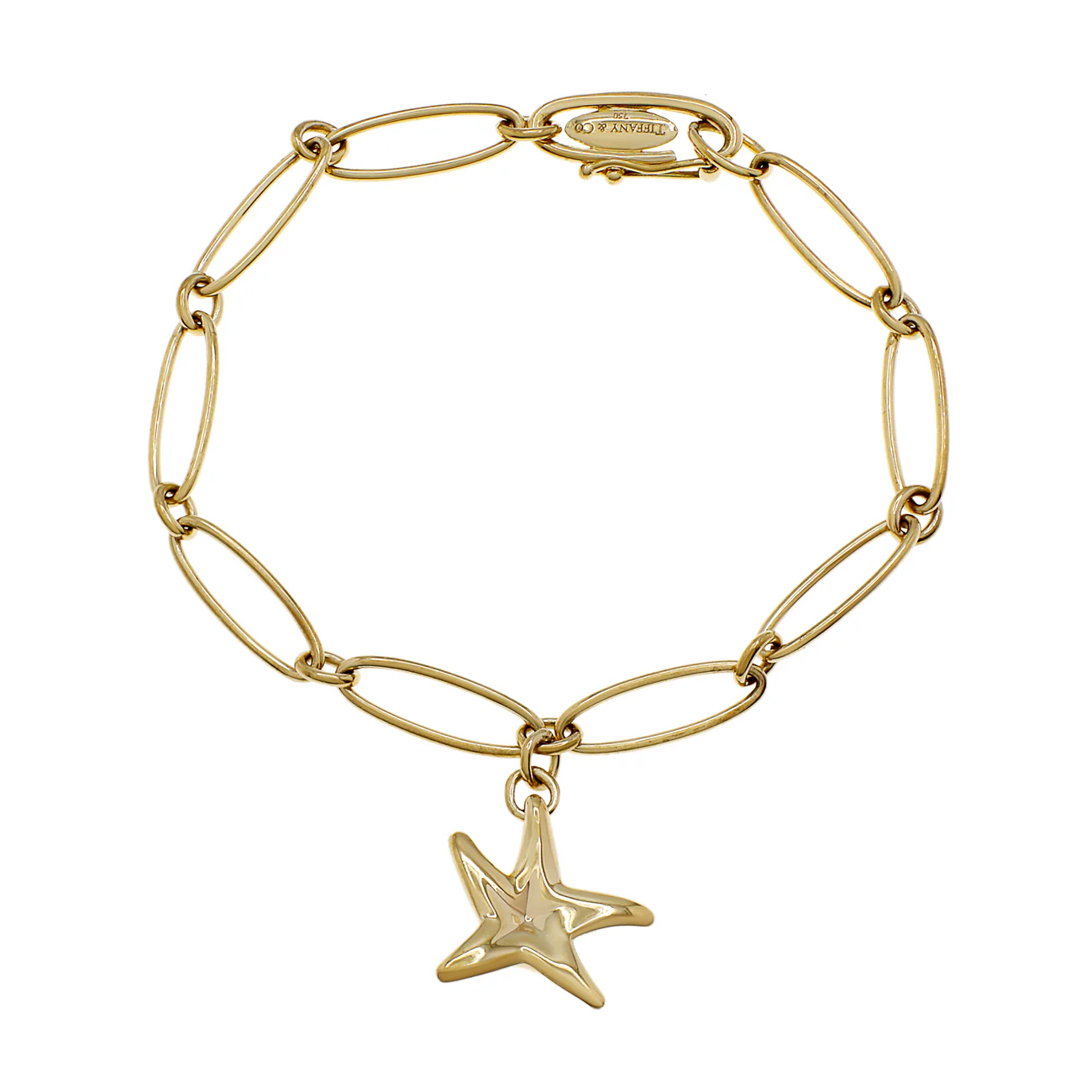 Tiffany & Co. 18K Yellow Gold Diamond Starfish Bracelet - Image 2
