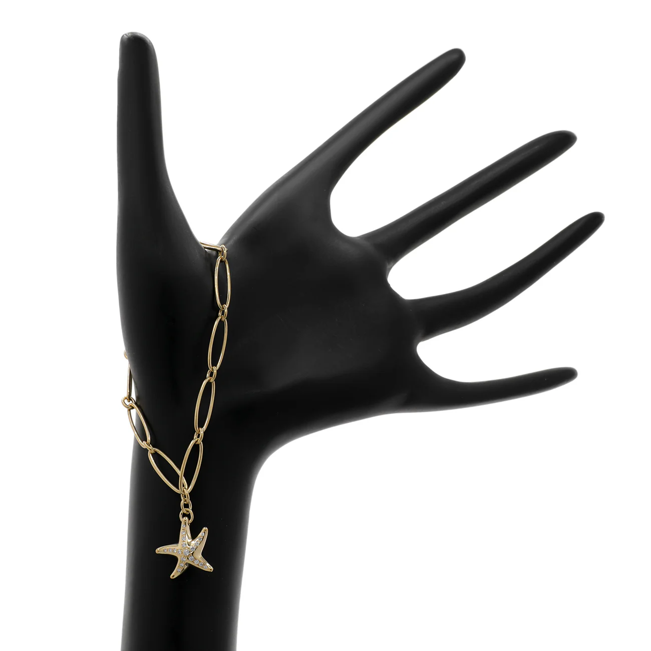Tiffany & Co. 18K Yellow Gold Diamond Starfish Bracelet - Image 3