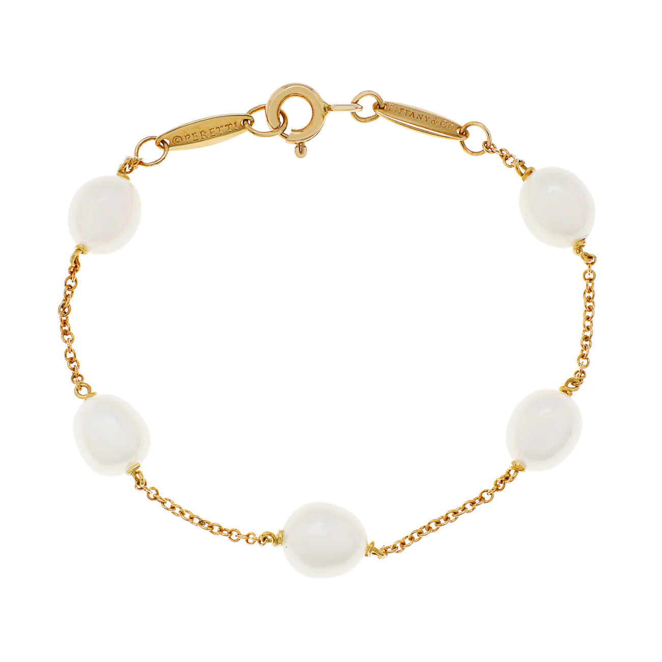 Tiffany & Co. 18K Yellow Gold Elsa Peretti Pearls by the Yard Bracelet