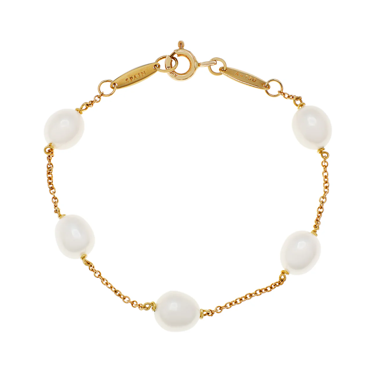 Tiffany & Co. 18K Yellow Gold Elsa Peretti Pearls by the Yard Bracelet - Image 2