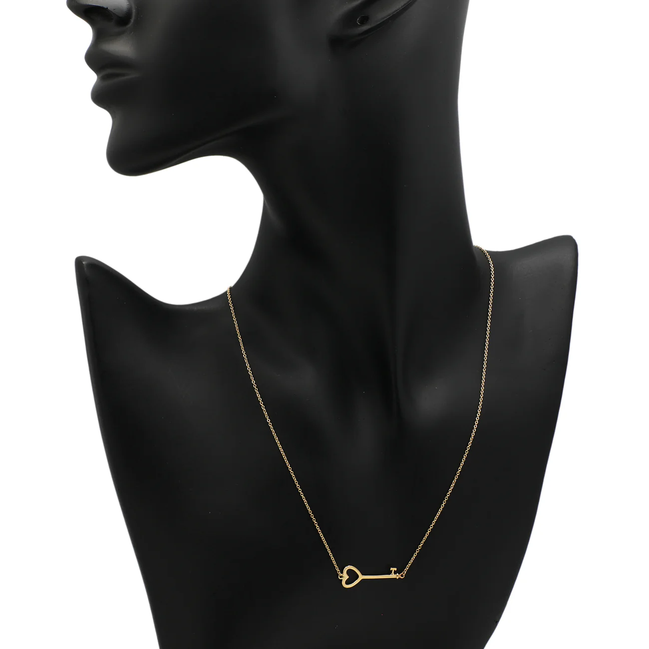 Tiffany & Co. 18K Yellow Gold Heart Key Pendant - Image 4