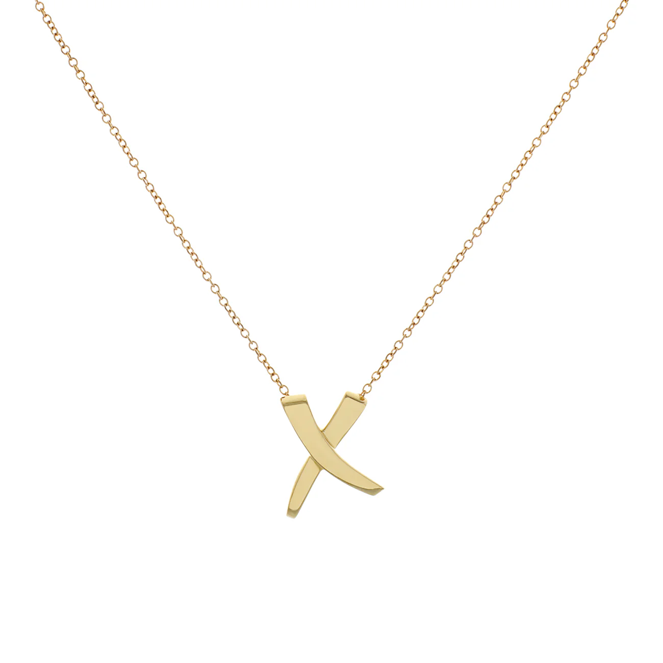 Tiffany & Co. 18K Yellow Gold Paloma Picasso Graffiti X Pendant Necklace