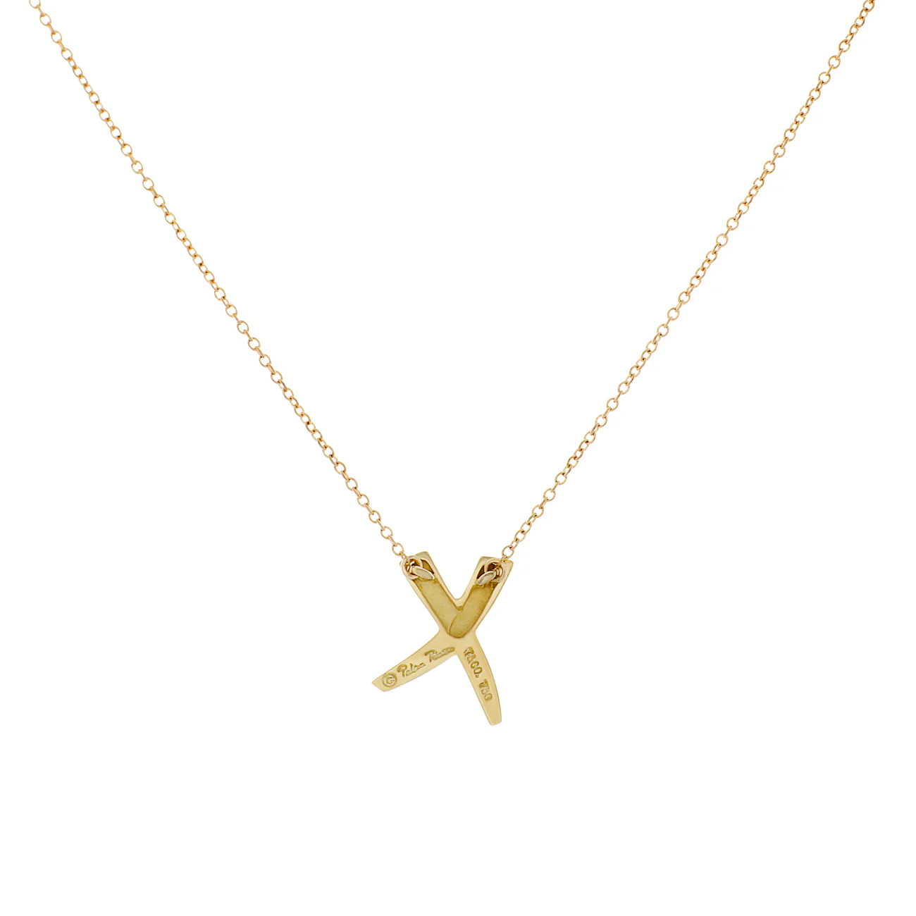 Tiffany & Co. 18K Yellow Gold Paloma Picasso Graffiti X Pendant Necklace - Image 2