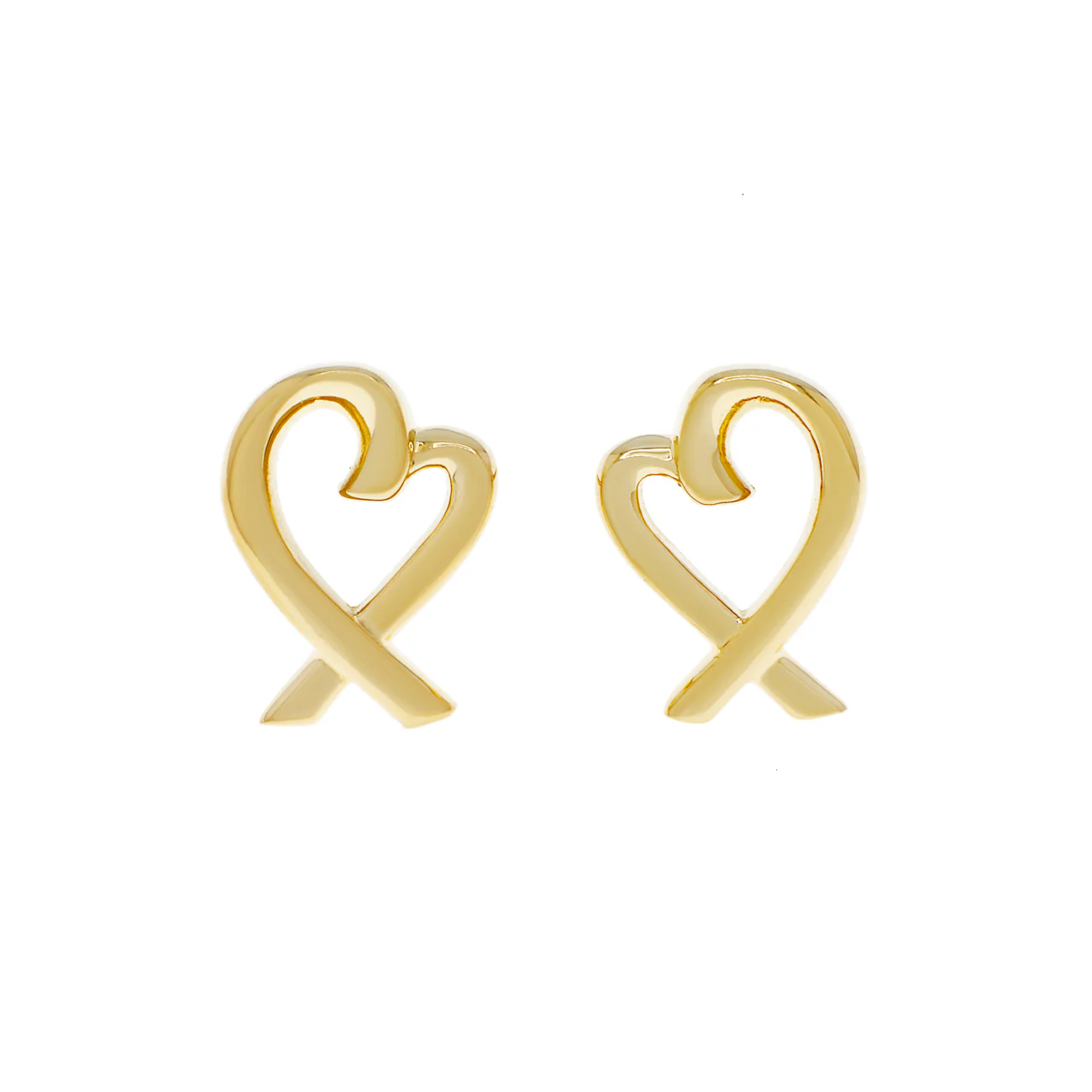 Tiffany & Co. 18K Yellow Gold Paloma Picasso Loving Heart Earrings