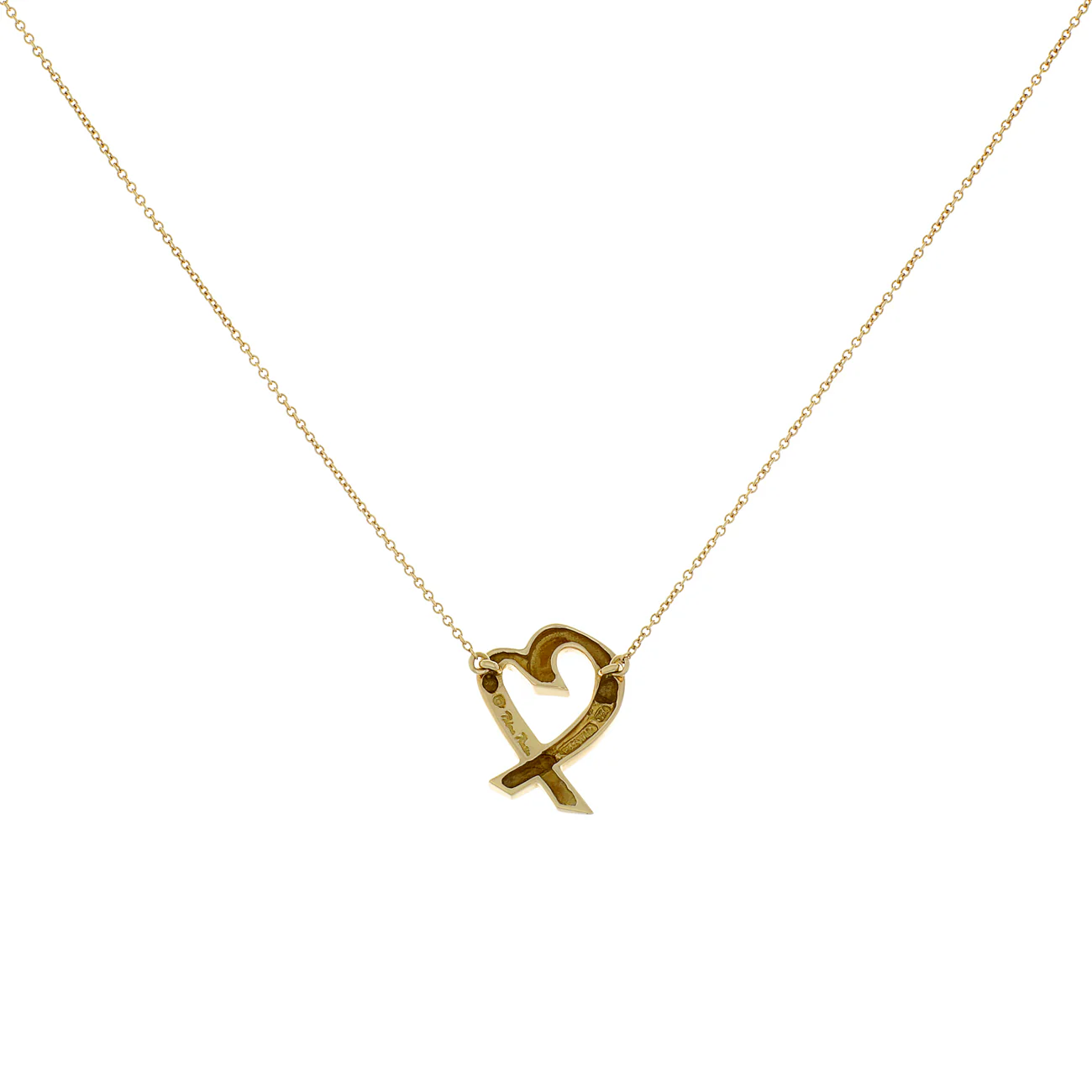 Tiffany & Co. 18K Yellow Gold Paloma Picasso Loving Heart Pendant Necklace - Image 2