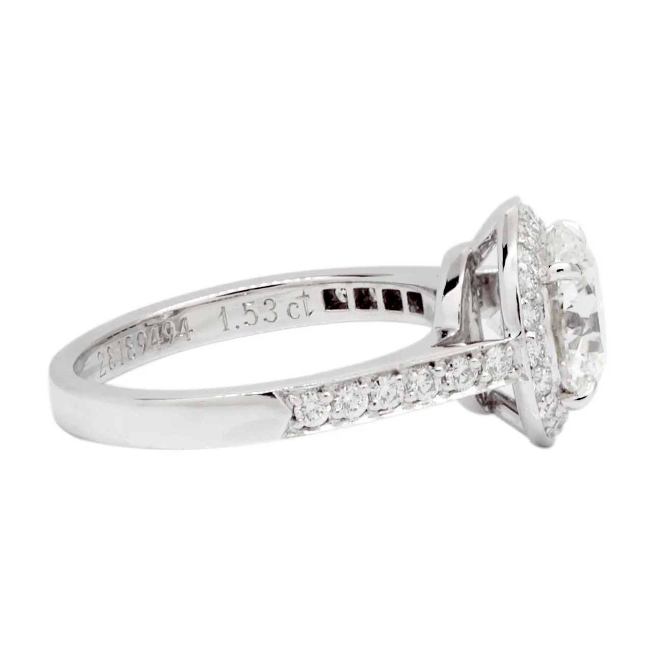 Tiffany & Co. 950 Platinum 1.53 Carat Diamond Embrace Ring - Image 4