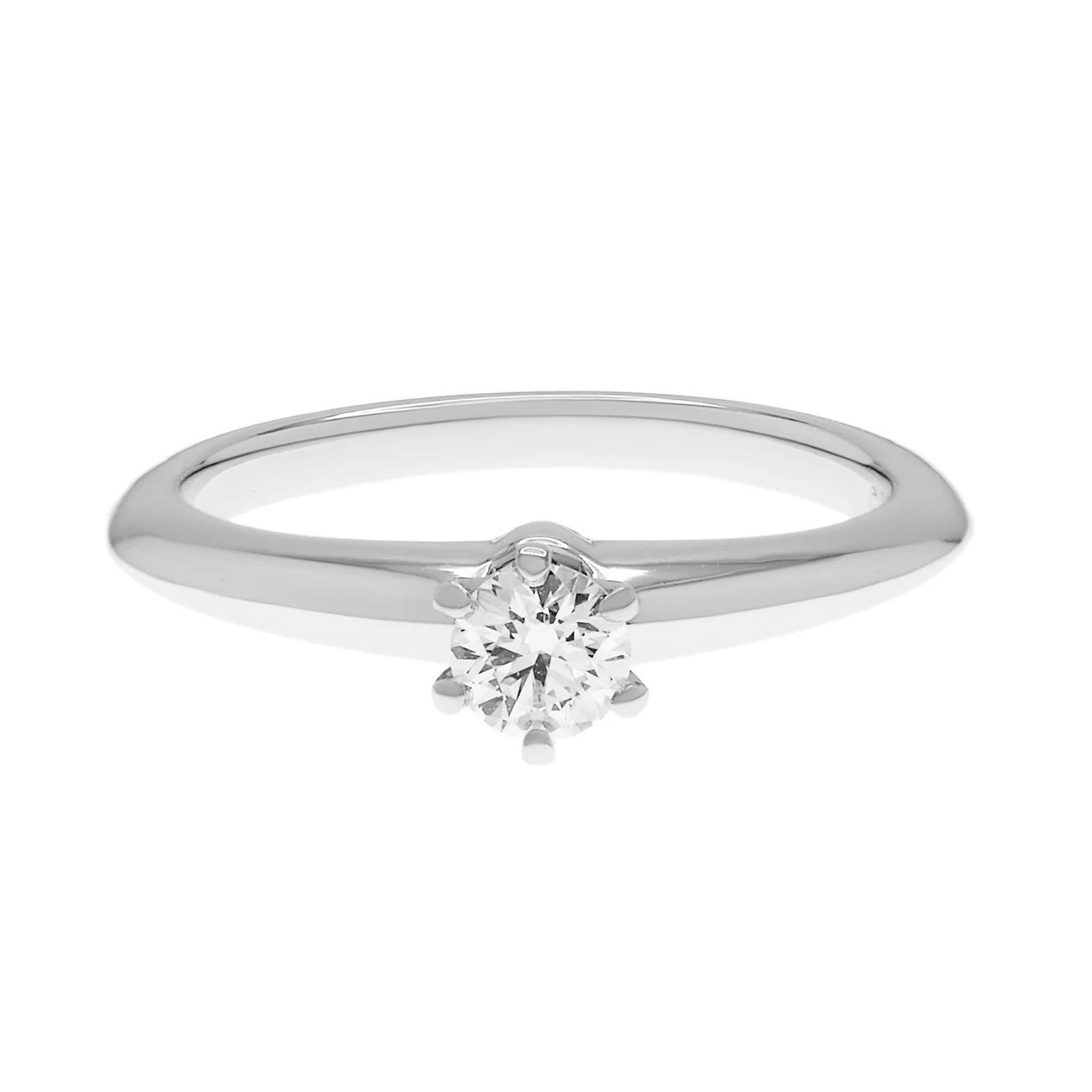 Tiffany & Co. Platinum 0.21 Carat Diamond Solitaire Engagement Ring