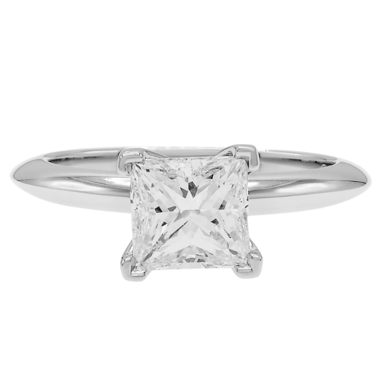Tiffany & Co. Platinum 1.13 Carat Princess-cut Diamond Engagement Ring