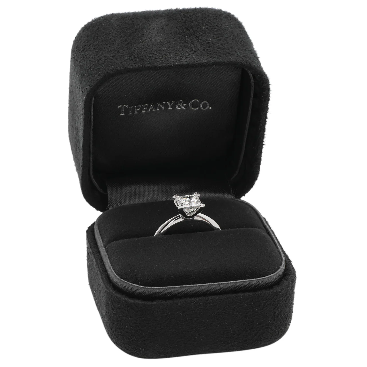 Tiffany & Co. Platinum 1.13 Carat Princess-cut Diamond Engagement Ring - Image 5