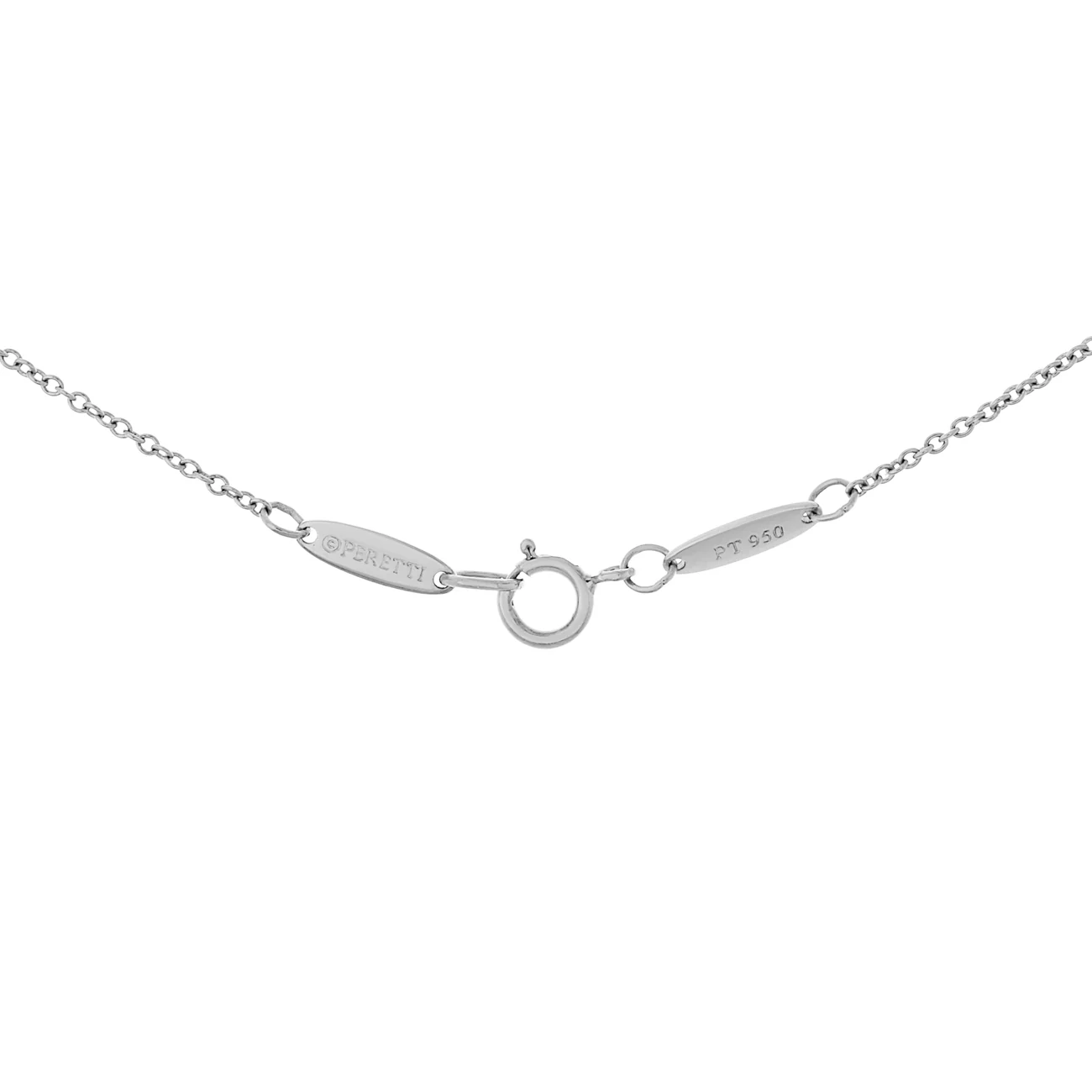 Tiffany & Co. Platinum Diamond 22mm Open Heart Pendant Necklace - Image 4