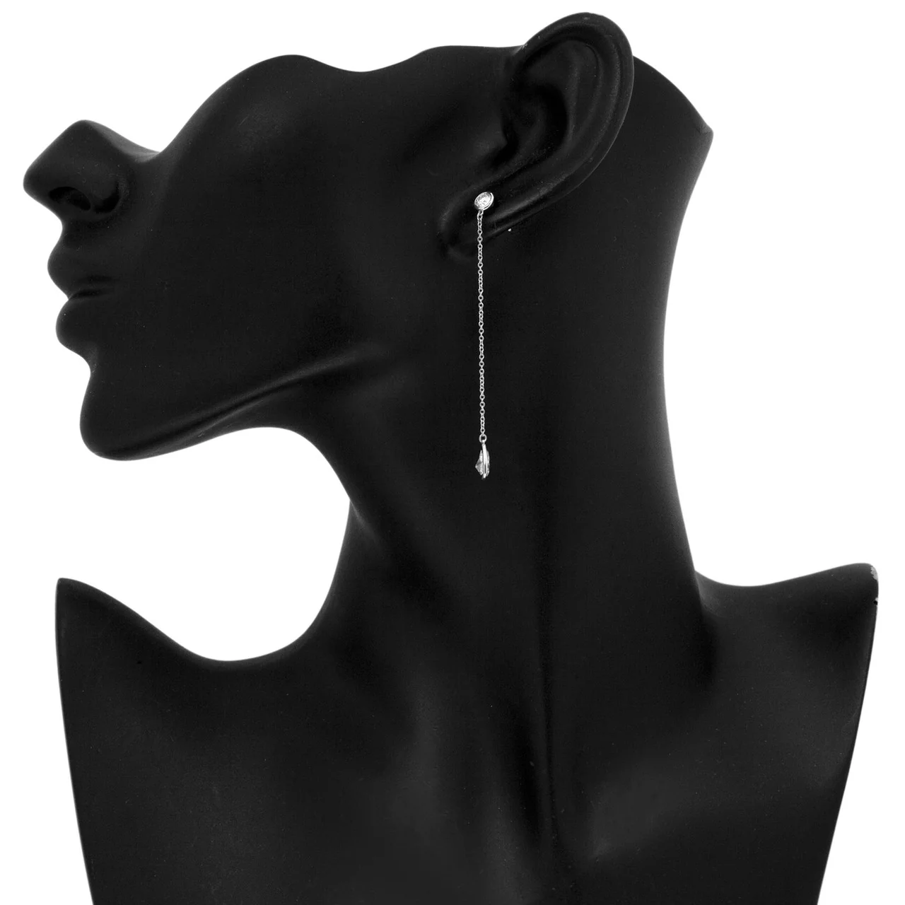 Tiffany & Co. Platinum Diamond by the Yard Drop Earrings - Image 3