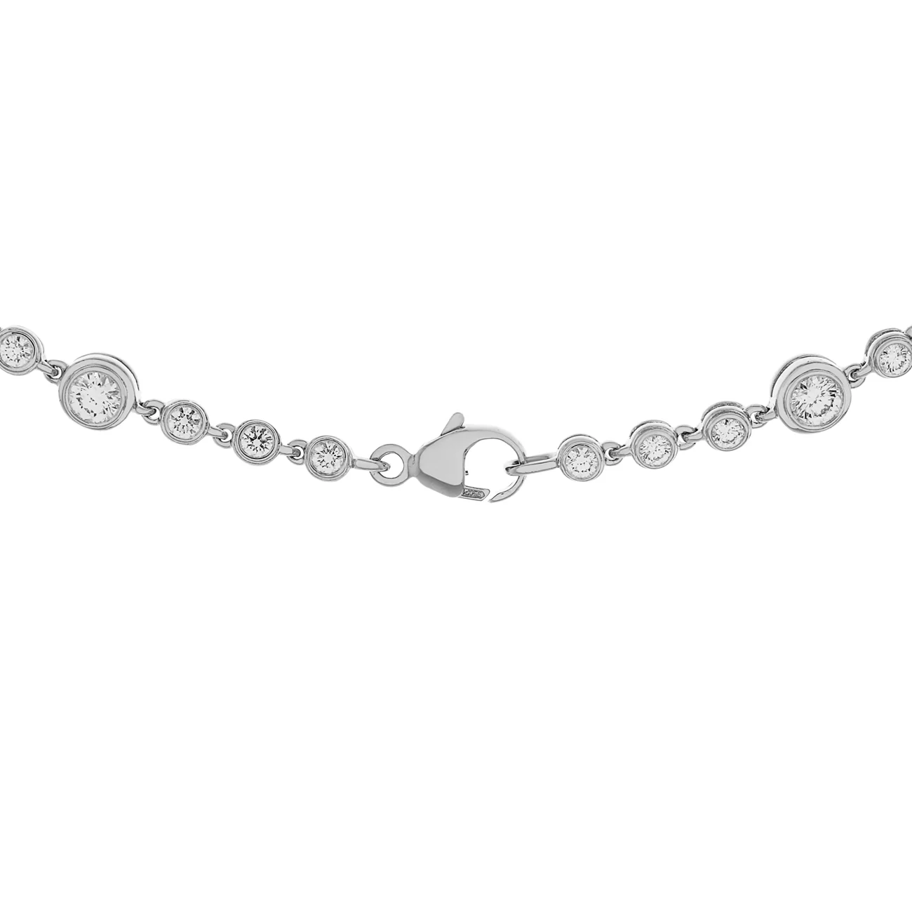 Tiffany & Co. Platinum Diamond Circlet Double Drop Necklace - Image 4