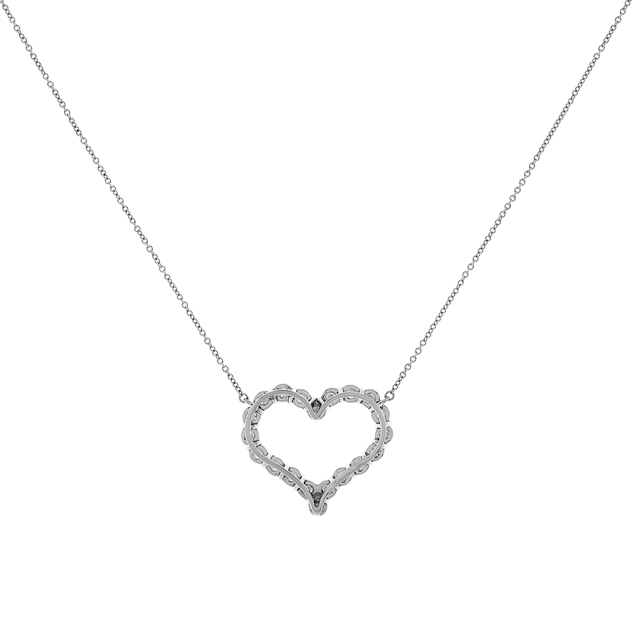 Tiffany & Co. Platinum Diamond Large Hearts Pendant - Image 2